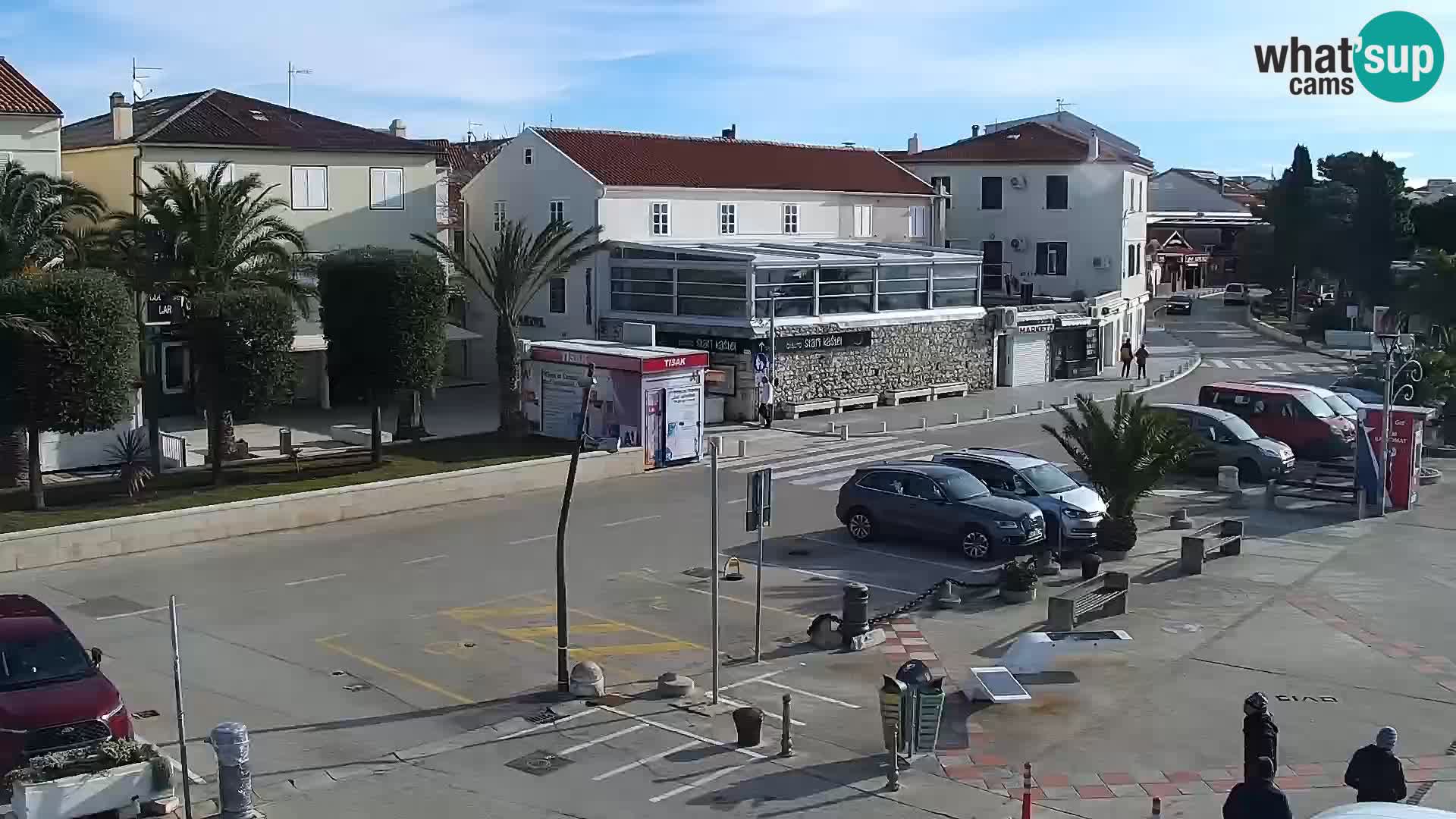 Webcam Novalja seaside promenade