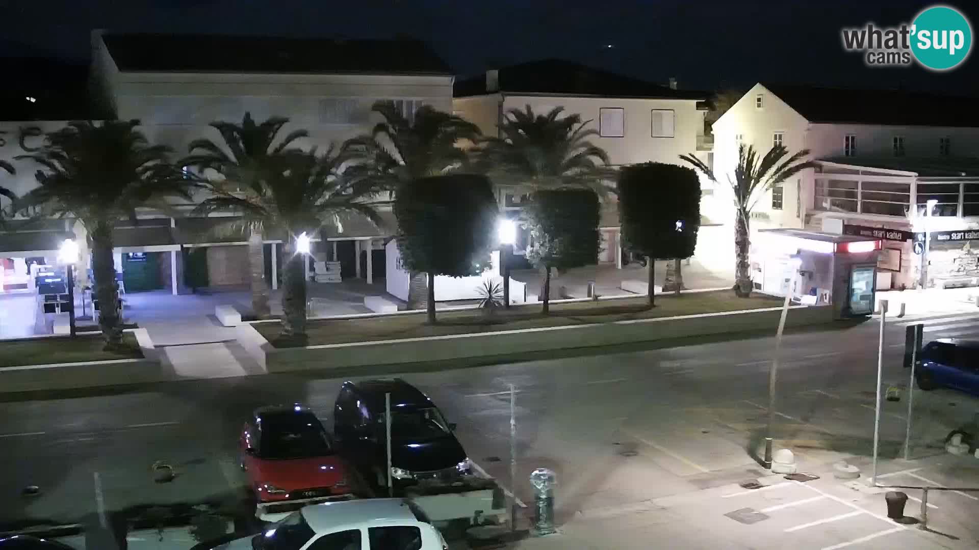 Webcam Novalja seaside promenade