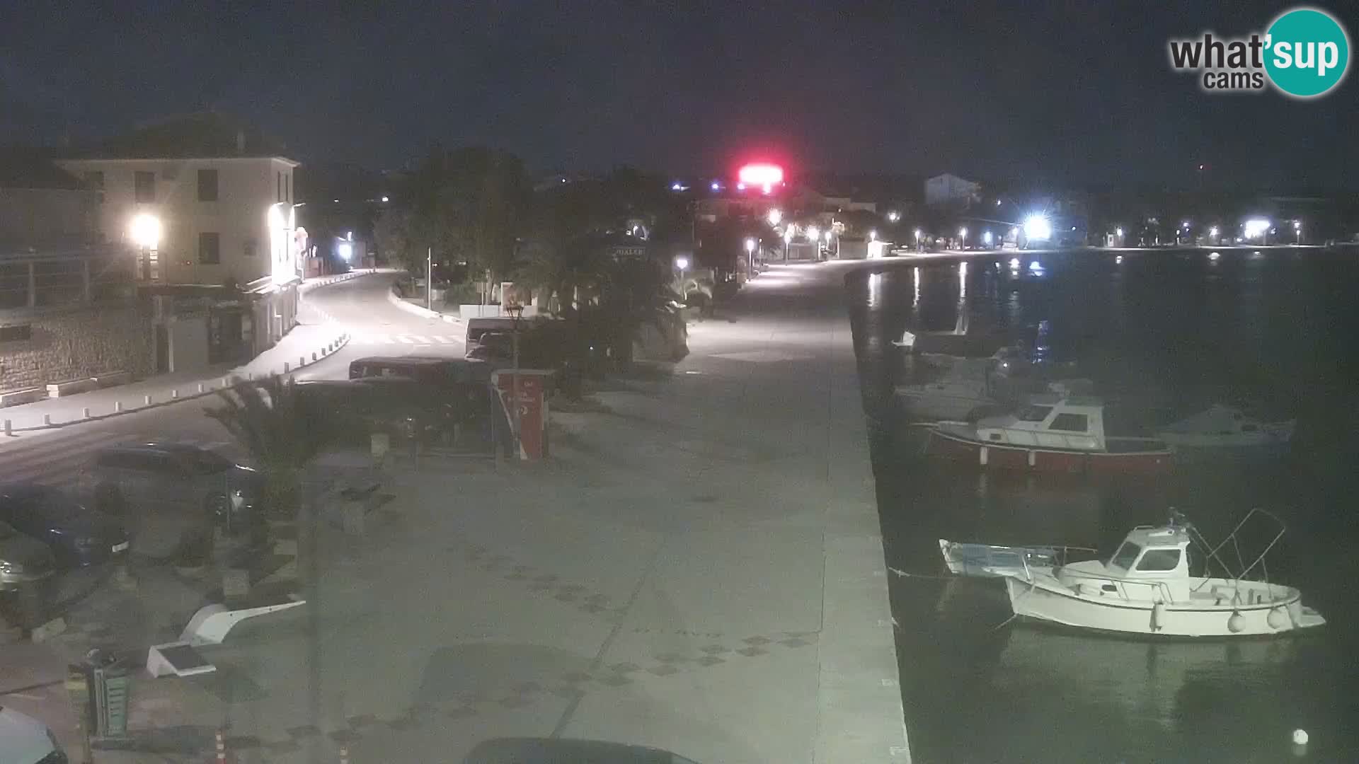 Webcam Novalja seaside promenade