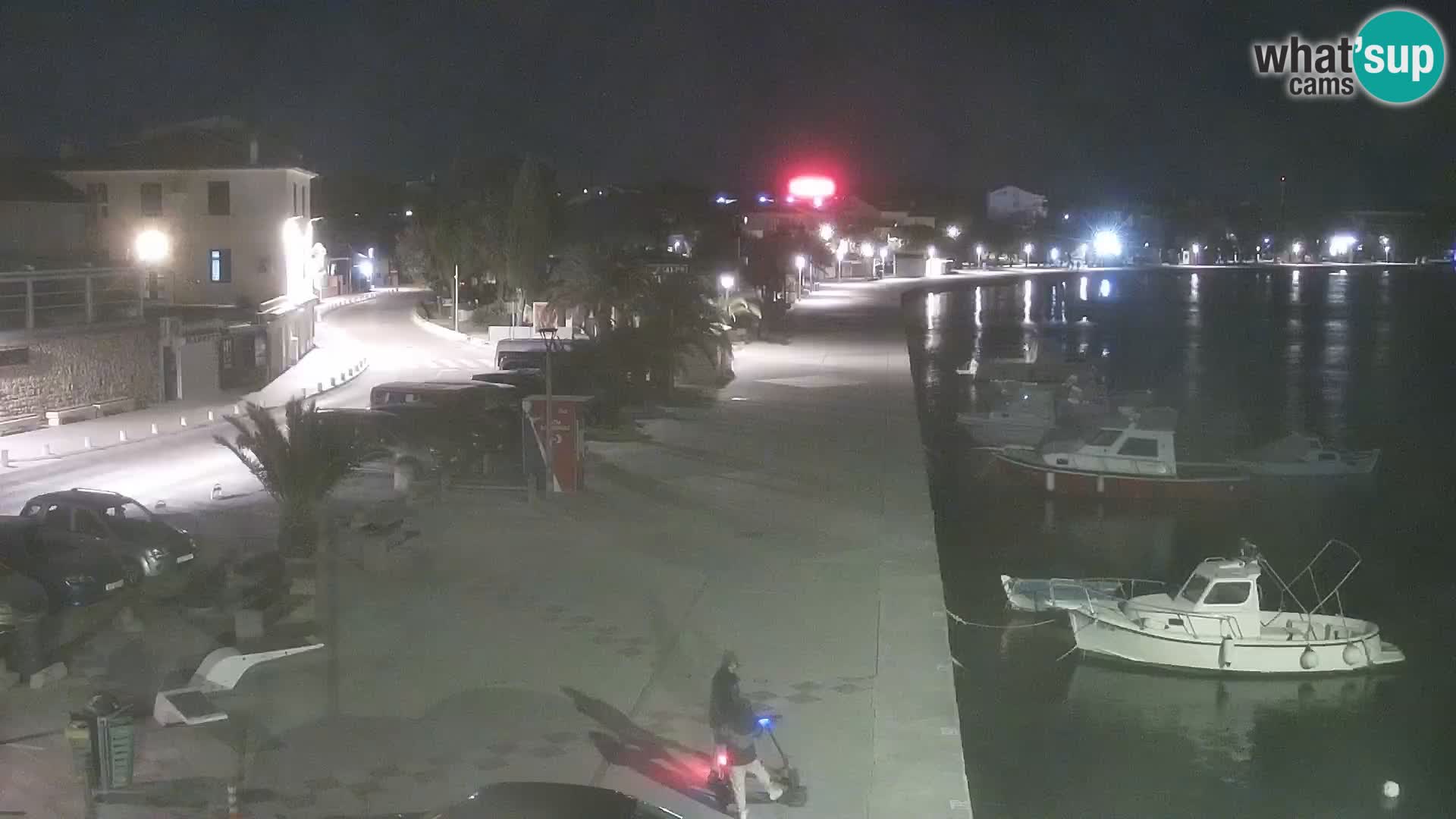 Webcam Novalja seaside promenade