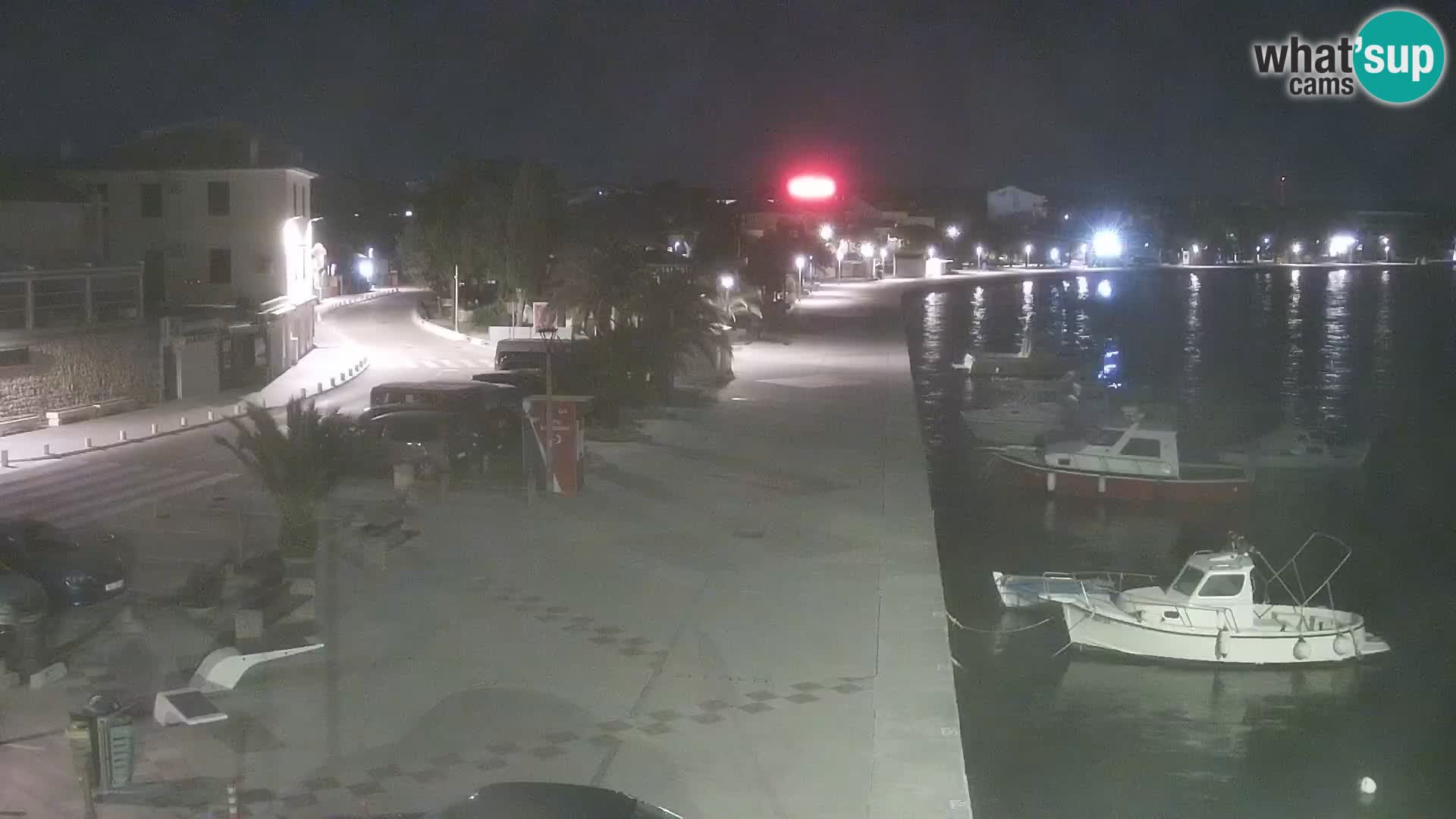 Webcam Novalja seaside promenade