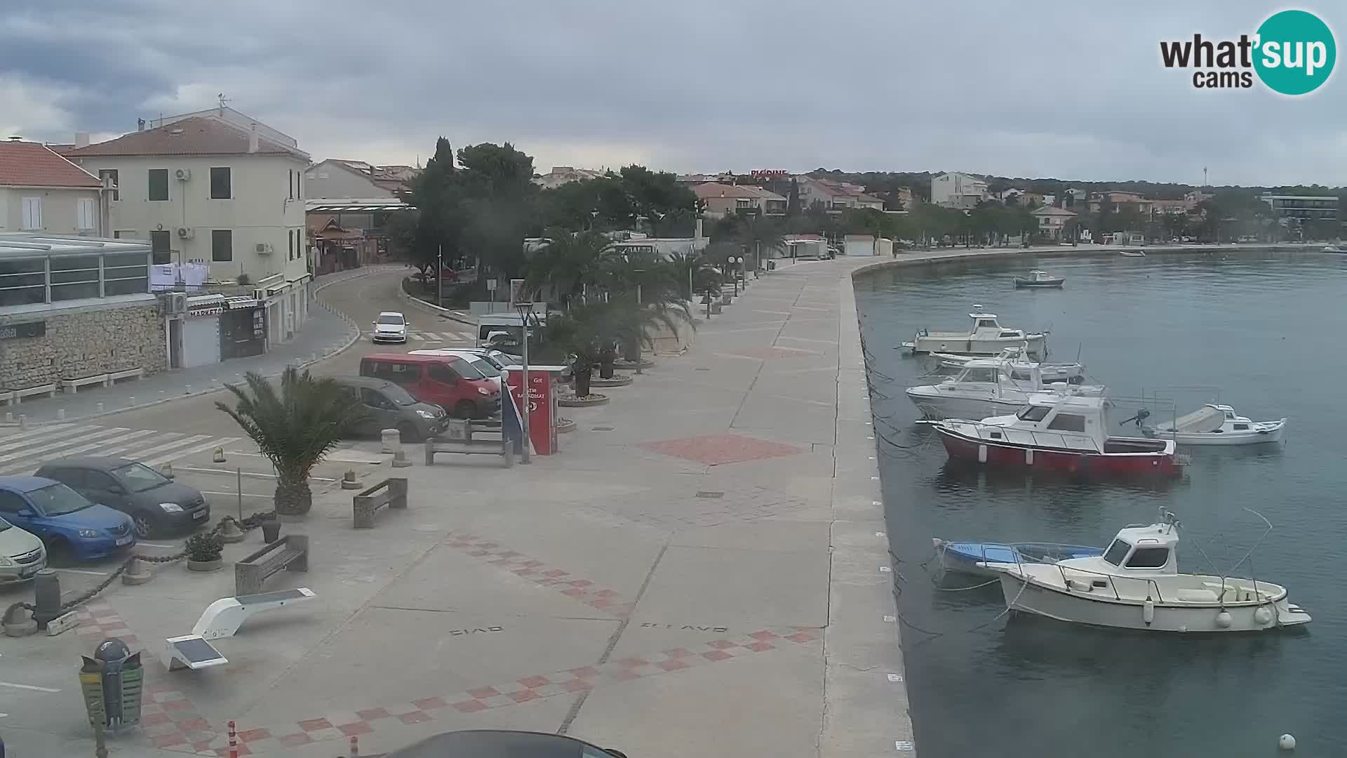 Webcam Novalja seaside promenade