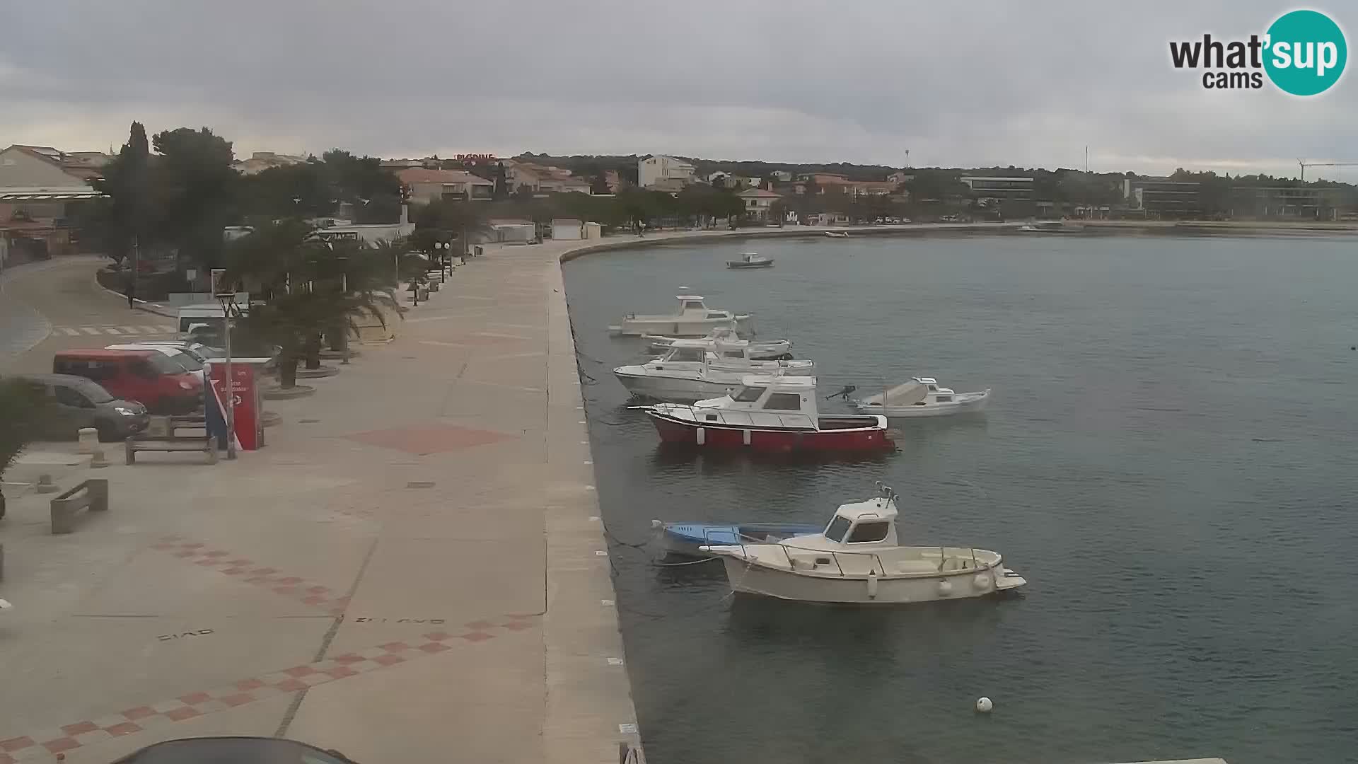 Webcam Novalja seaside promenade