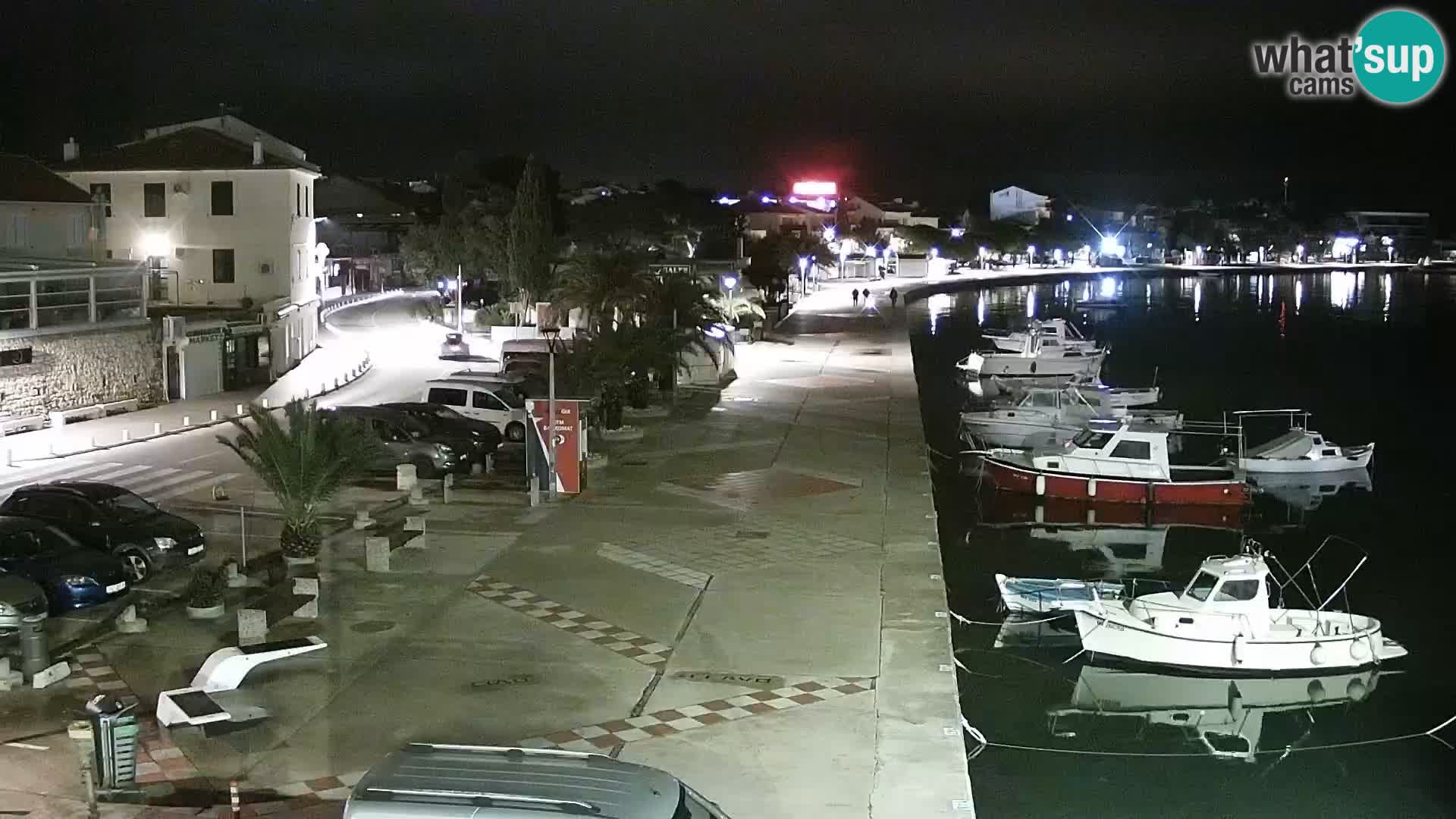 Webcam Novalja seaside promenade