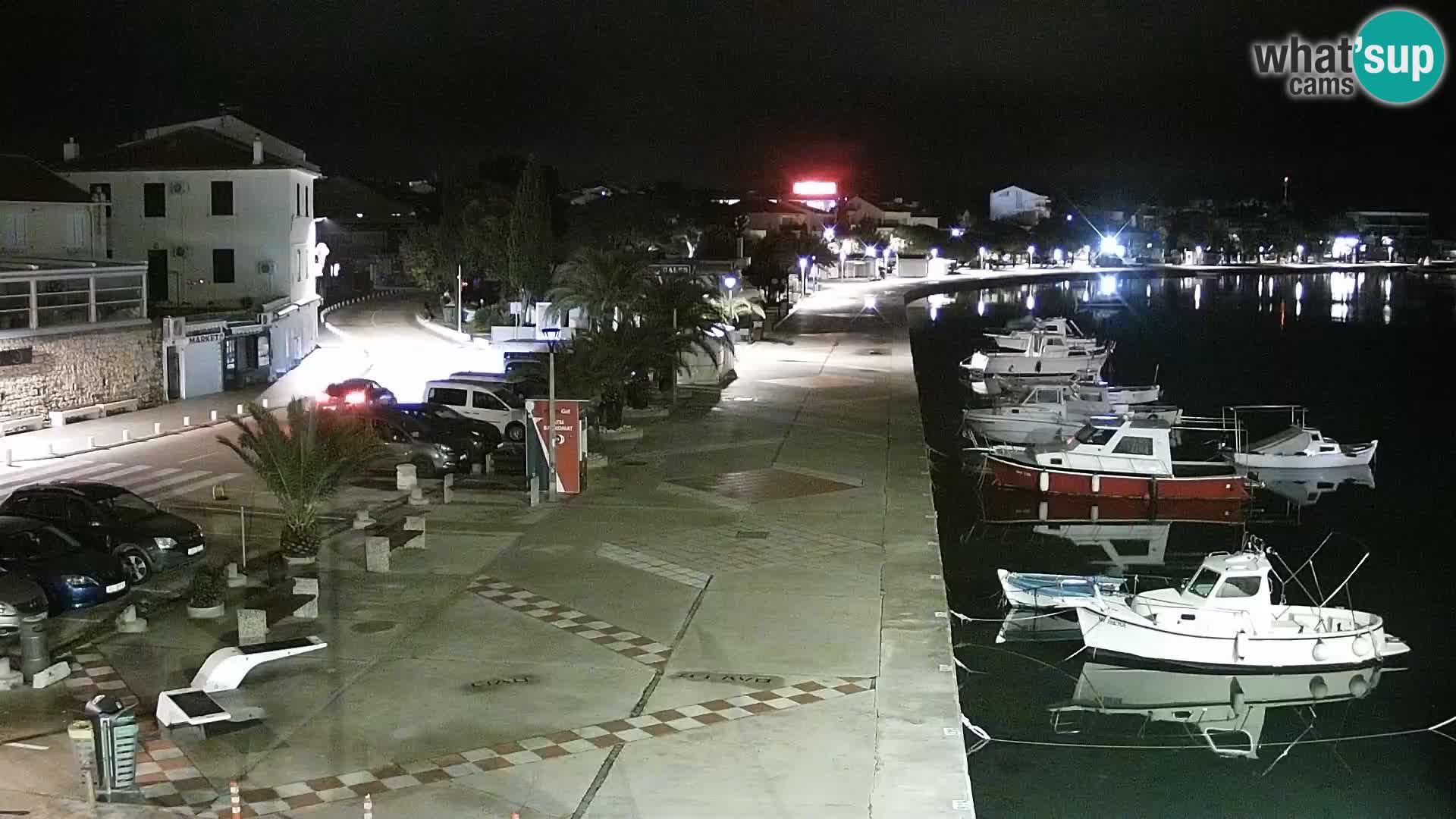 Webcam Novalja seaside promenade