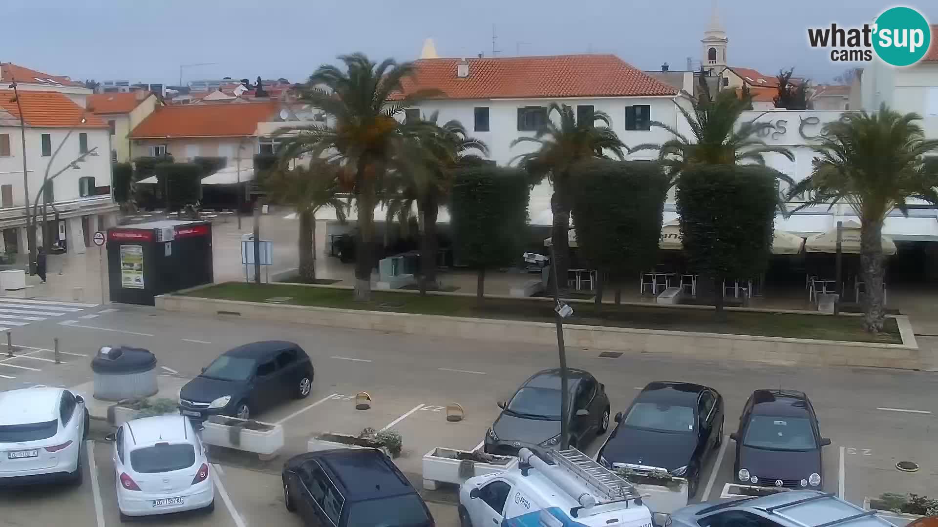 Webcam Novalja seaside promenade