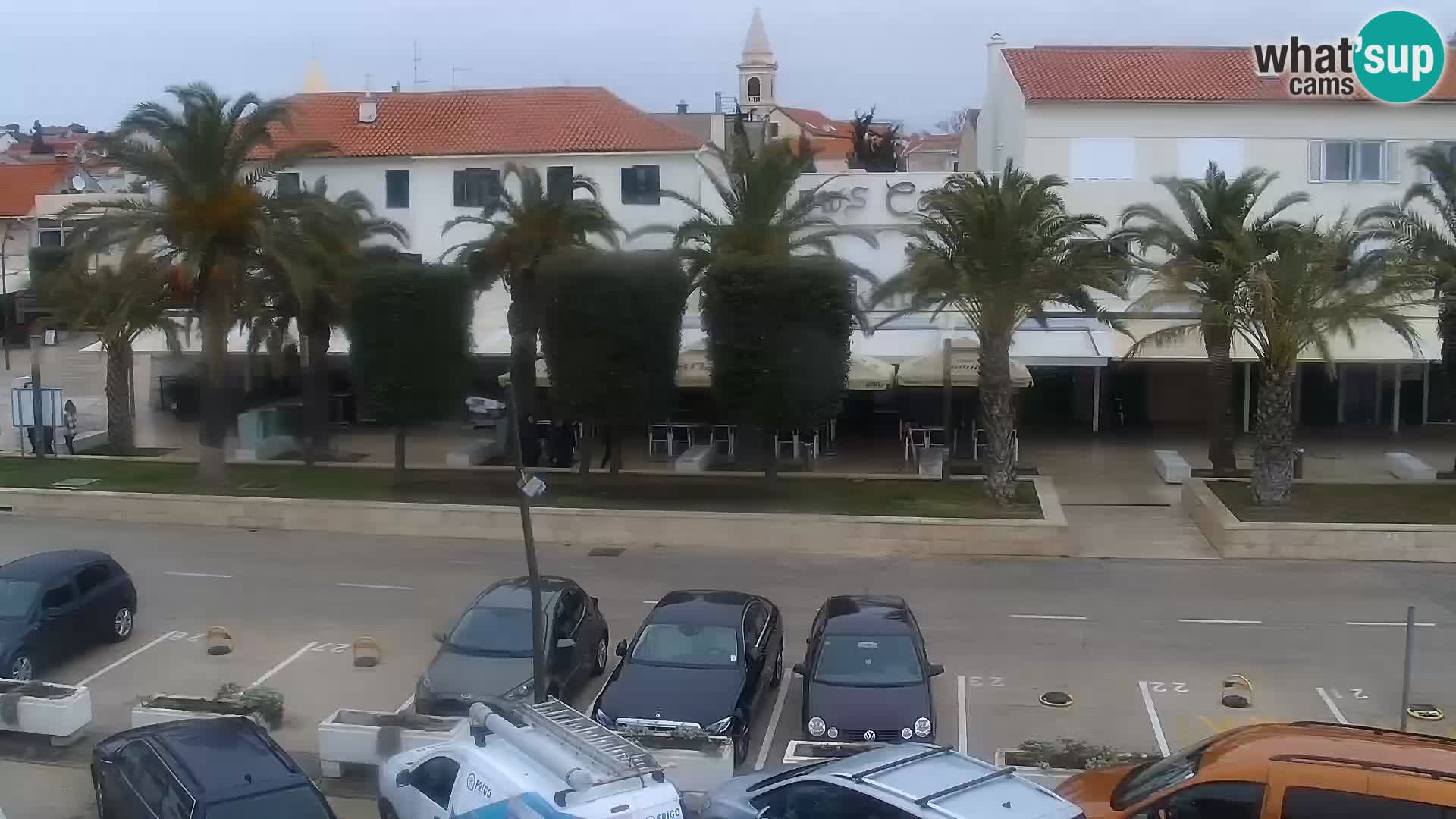 Webcam Novalja seaside promenade