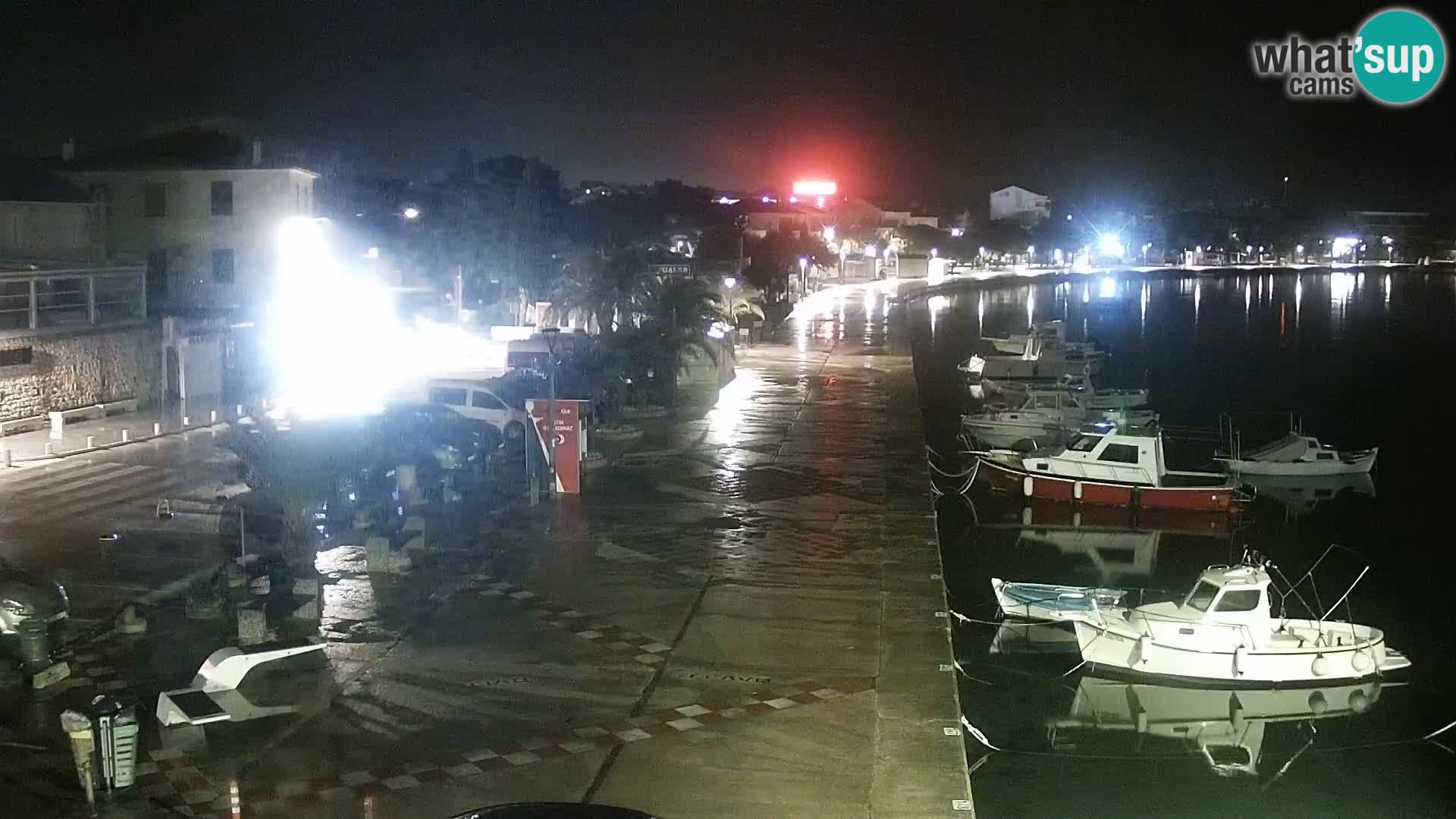 Webcam Novalja seaside promenade