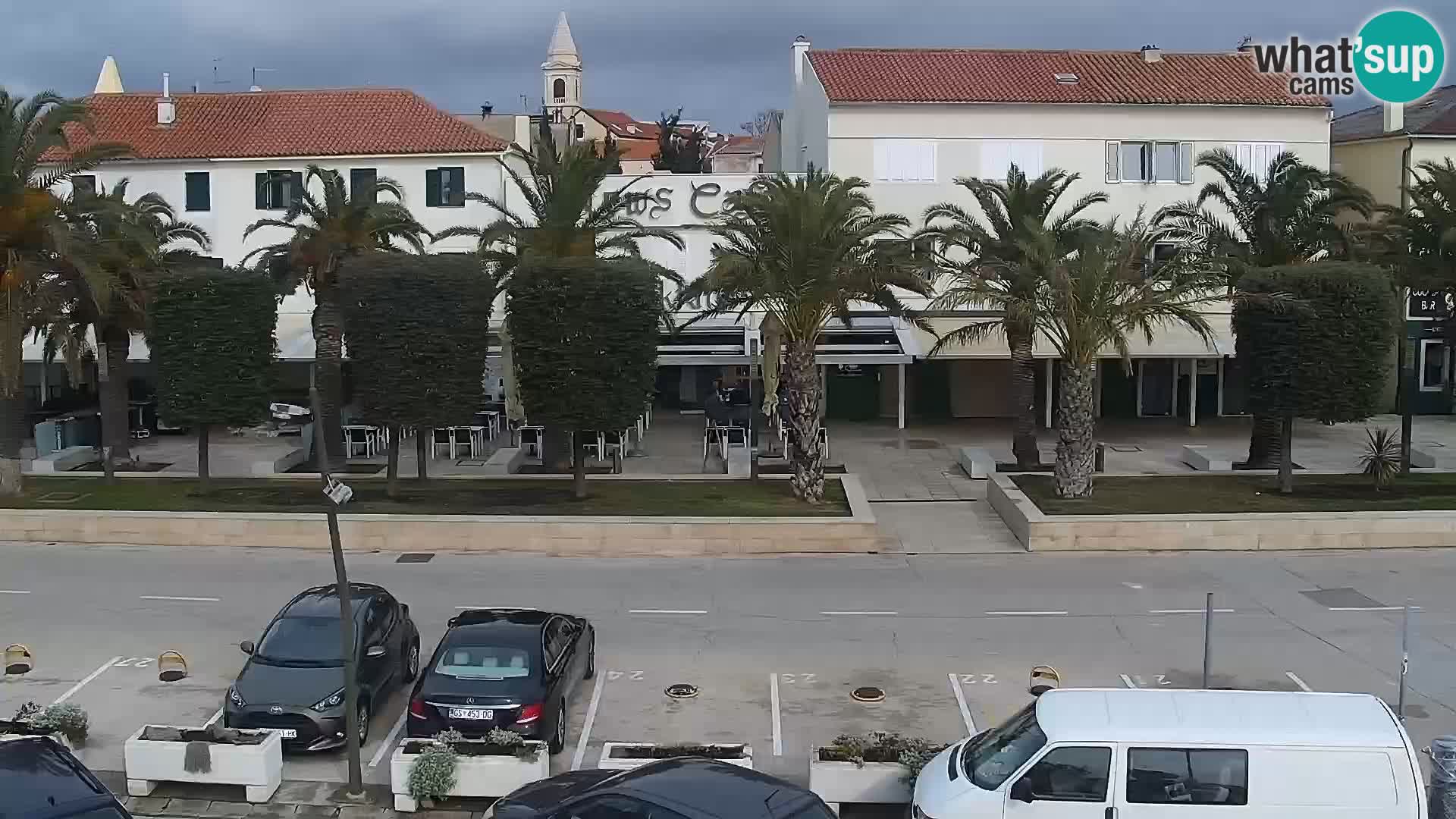 Webcam Novalja seaside promenade