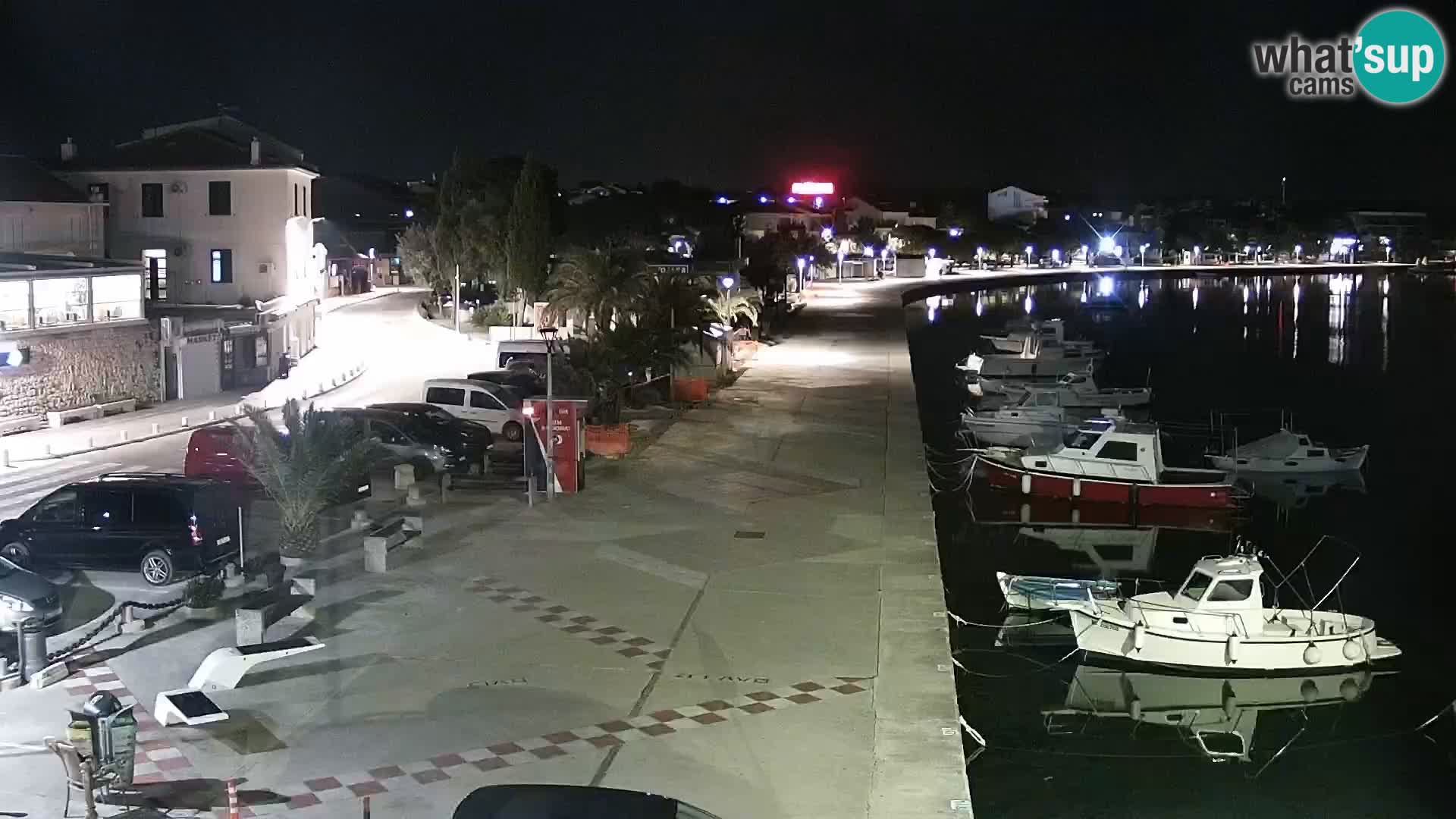 Webcam Novalja seaside promenade