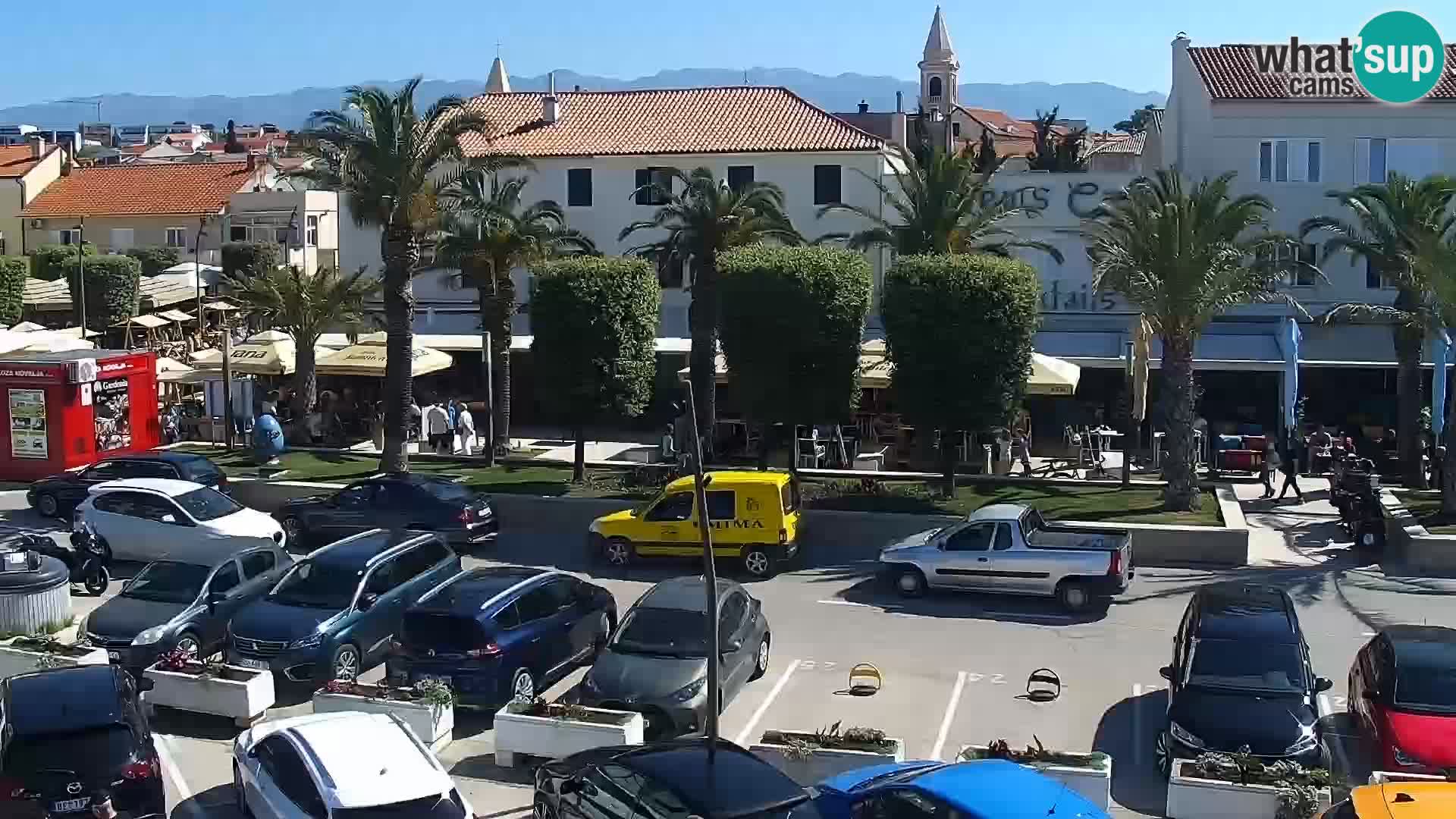 Webcam Novalja seaside promenade
