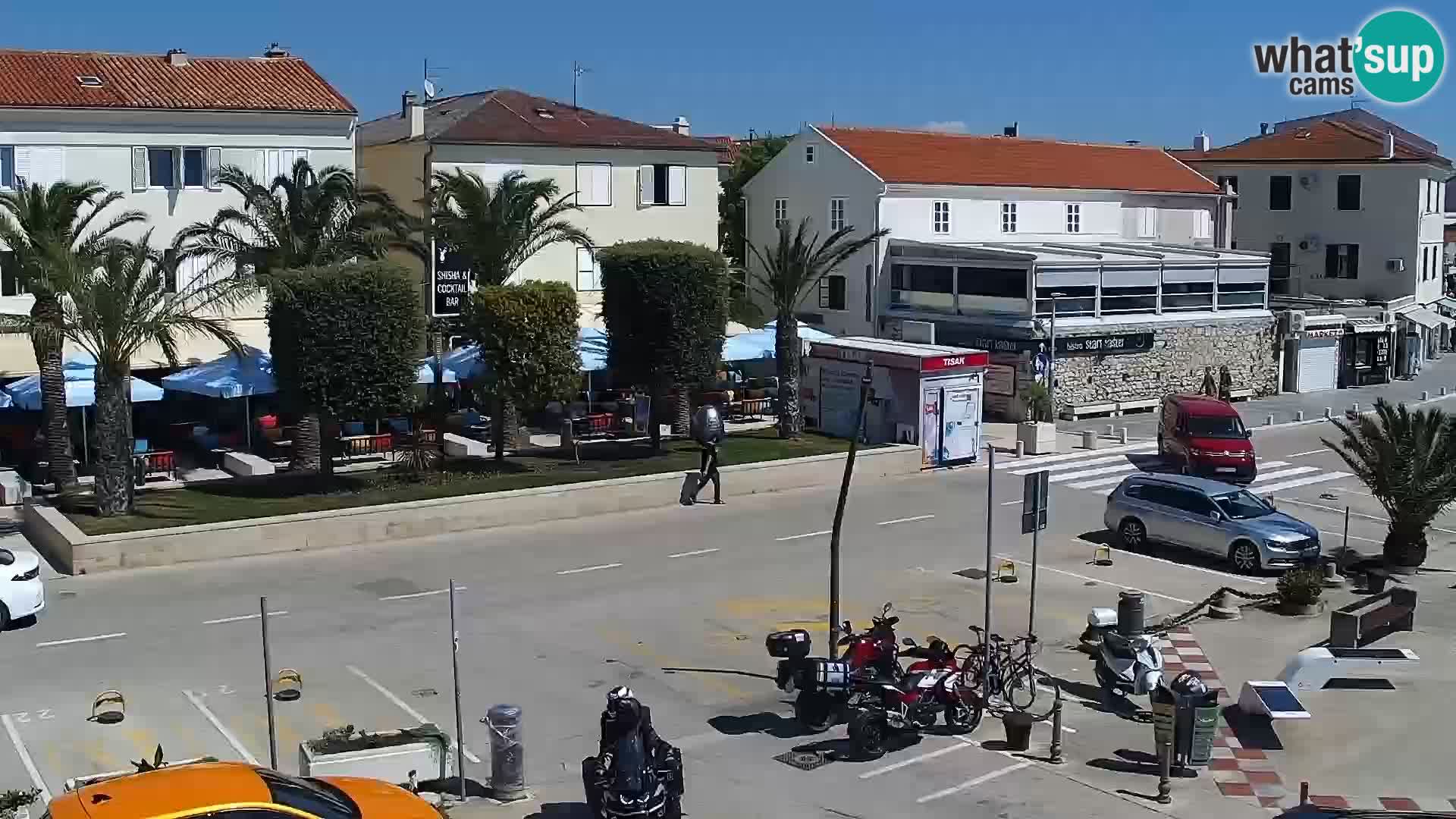 Webcam Novalja seaside promenade
