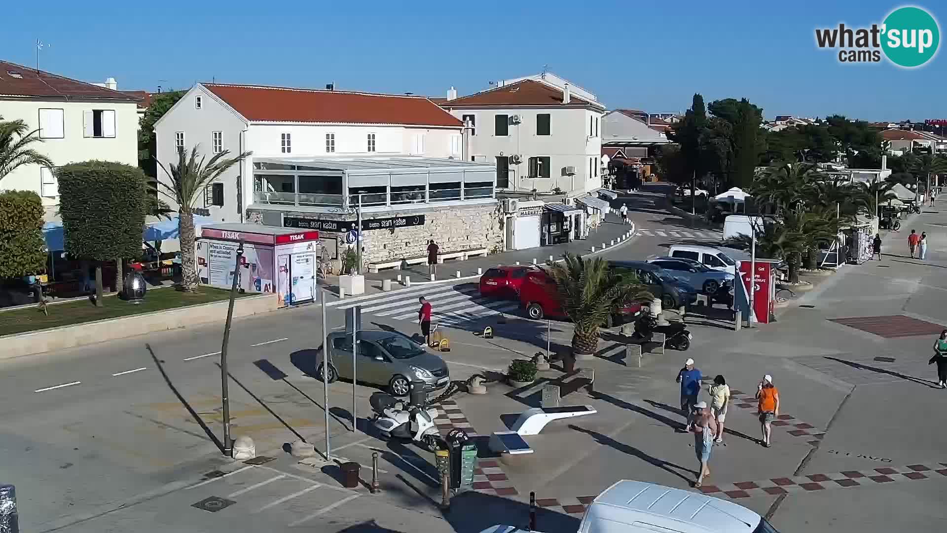 Webcam Novalja seaside promenade