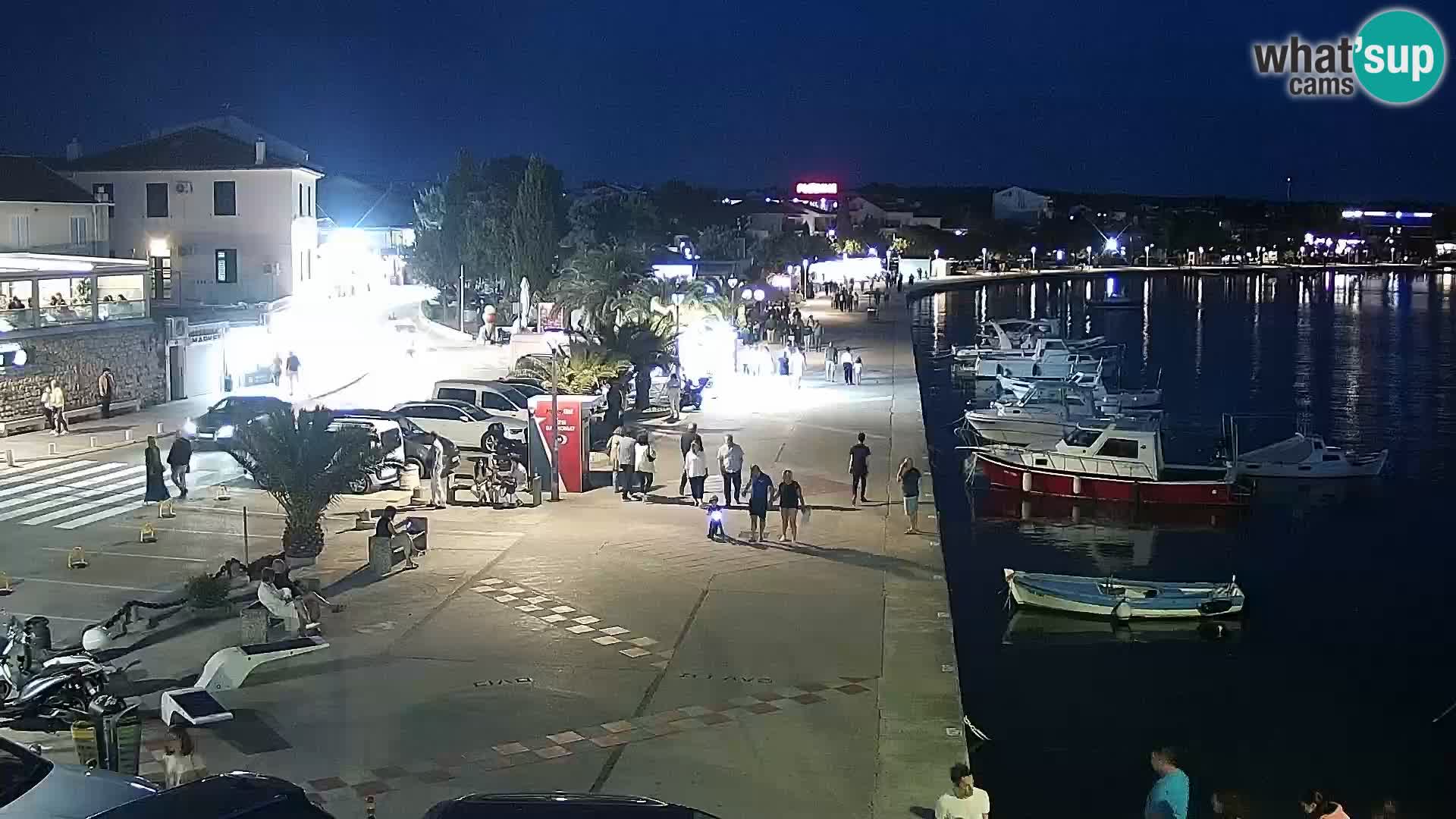 Webcam Novalja seaside promenade