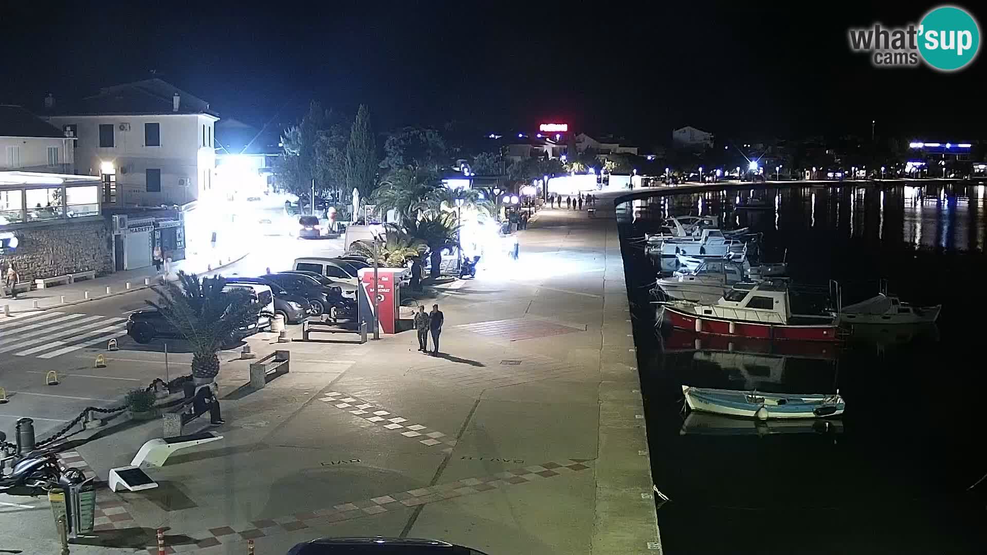 Webcam Novalja seaside promenade