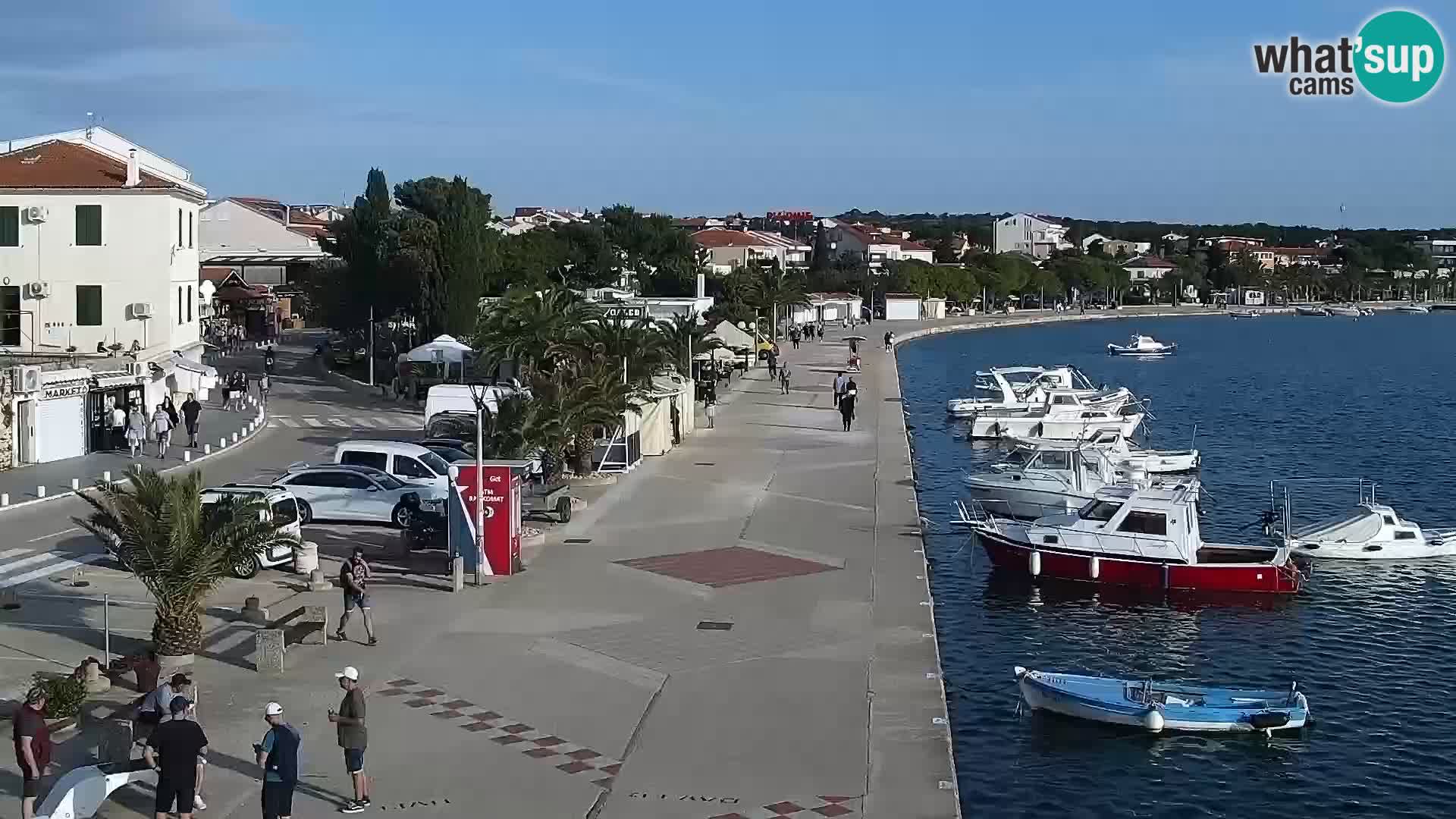 Webcam Novalja seaside promenade