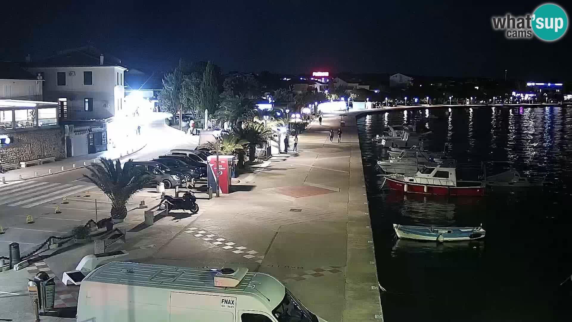 Novalja spletna kamera promenada