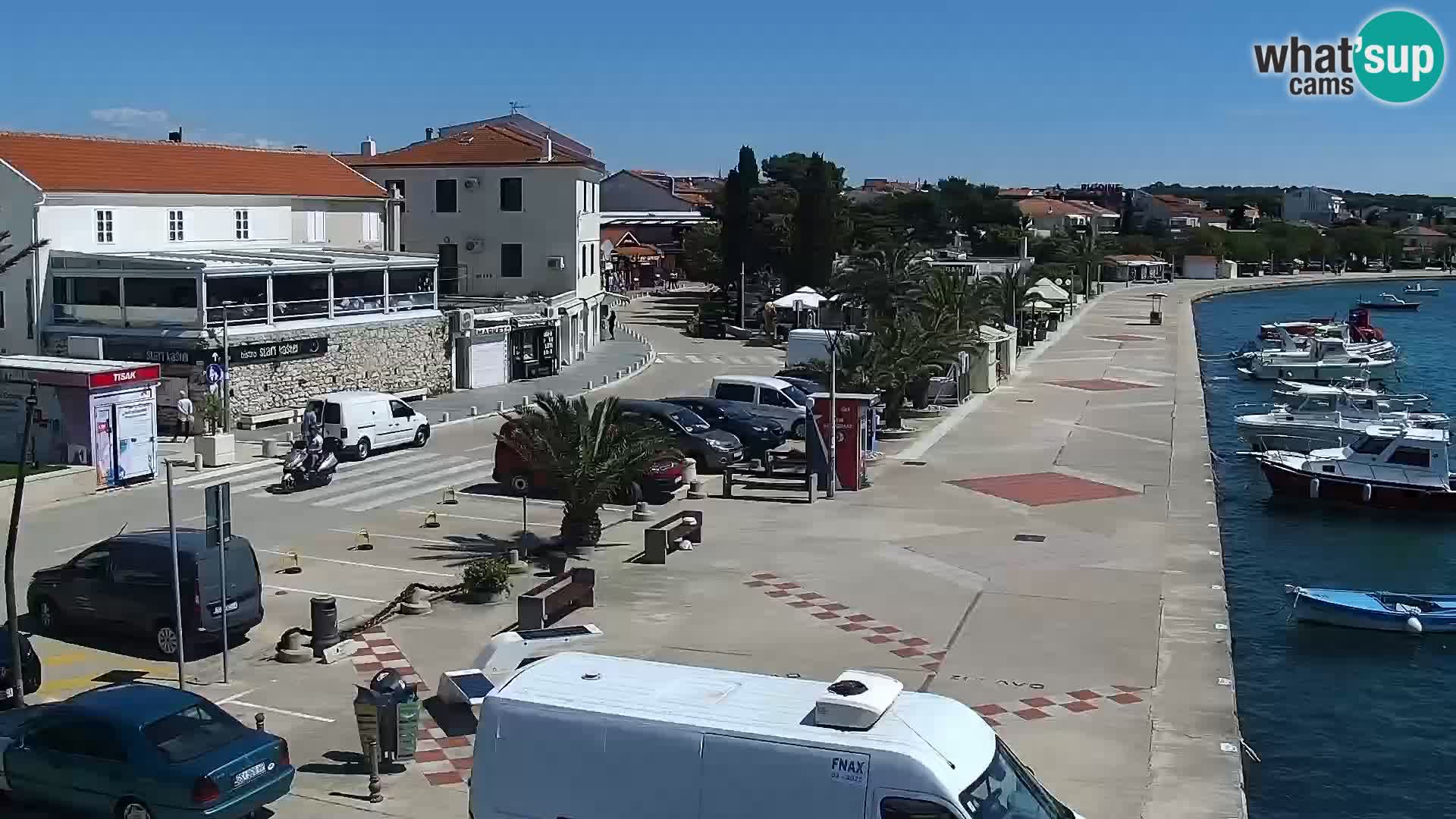 Webcam Novalja seaside promenade