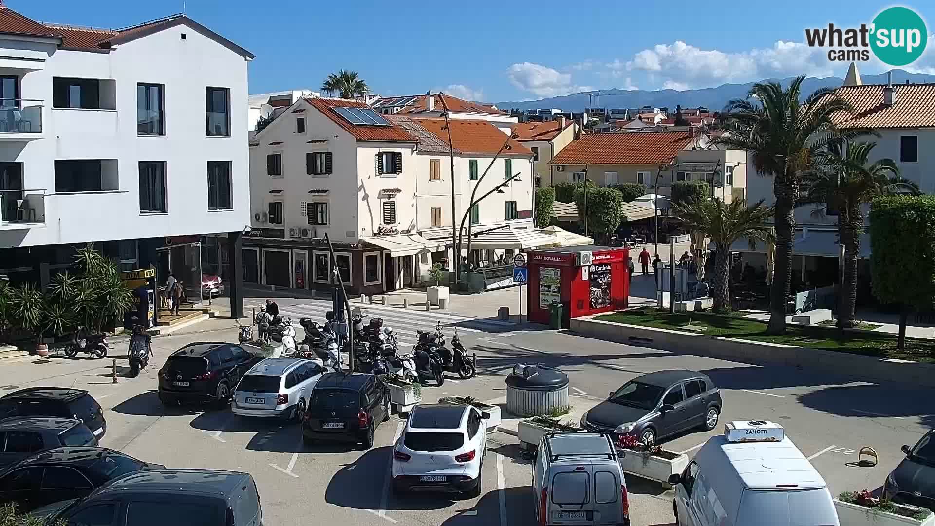 Webcam Novalja seaside promenade