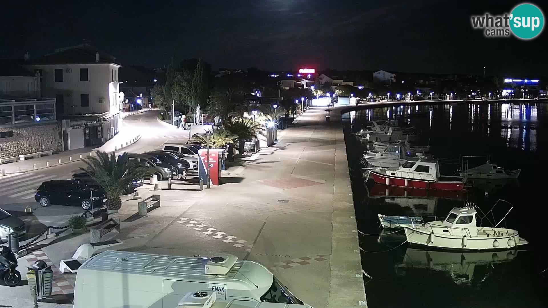 Webcam Novalja seaside promenade