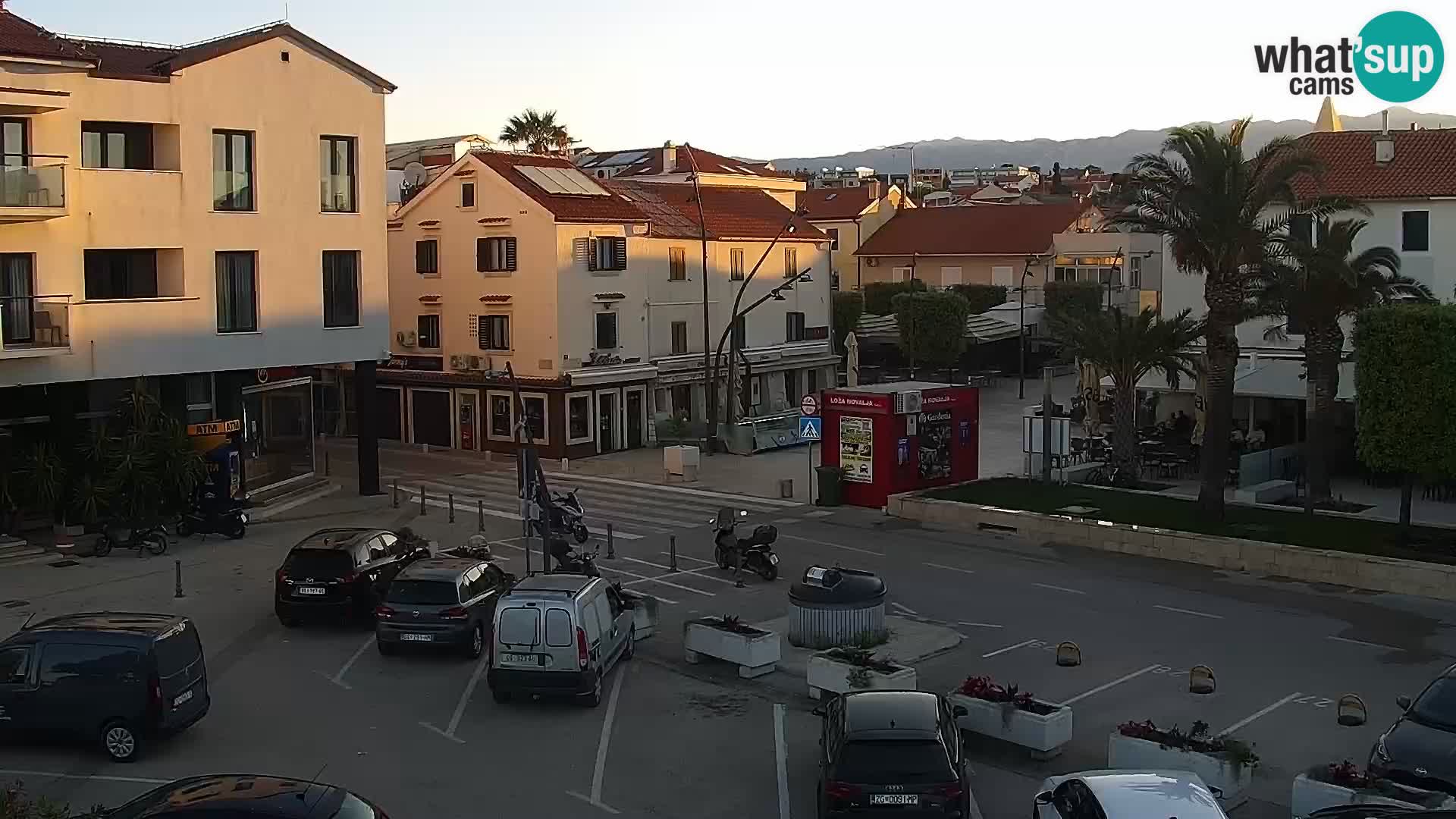 Novalja spletna kamera promenada