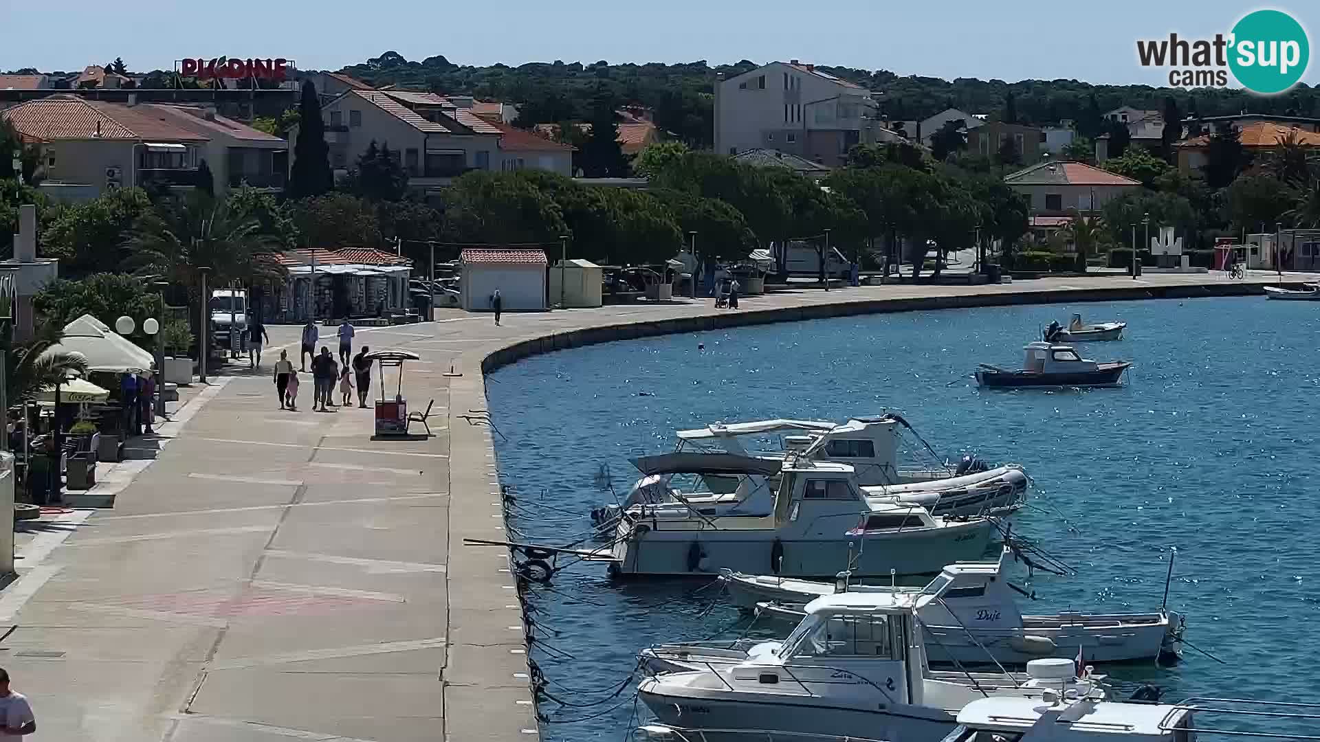 Webcam Novalja seaside promenade