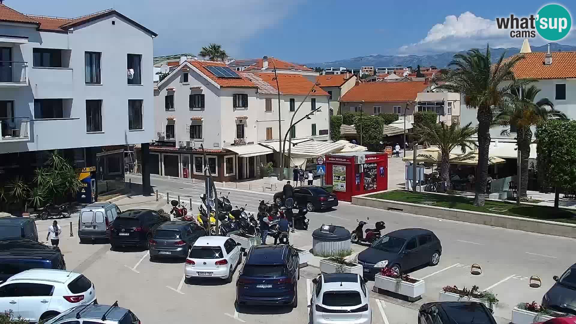 Webcam Novalja seaside promenade