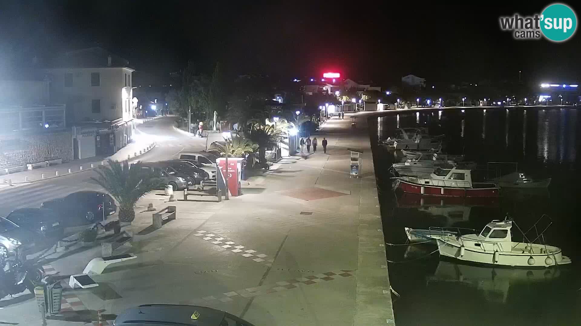 Novalja spletna kamera promenada