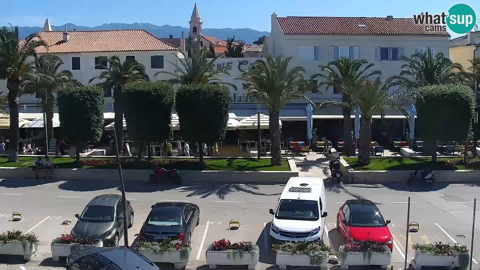 Webcam Novalja seaside promenade
