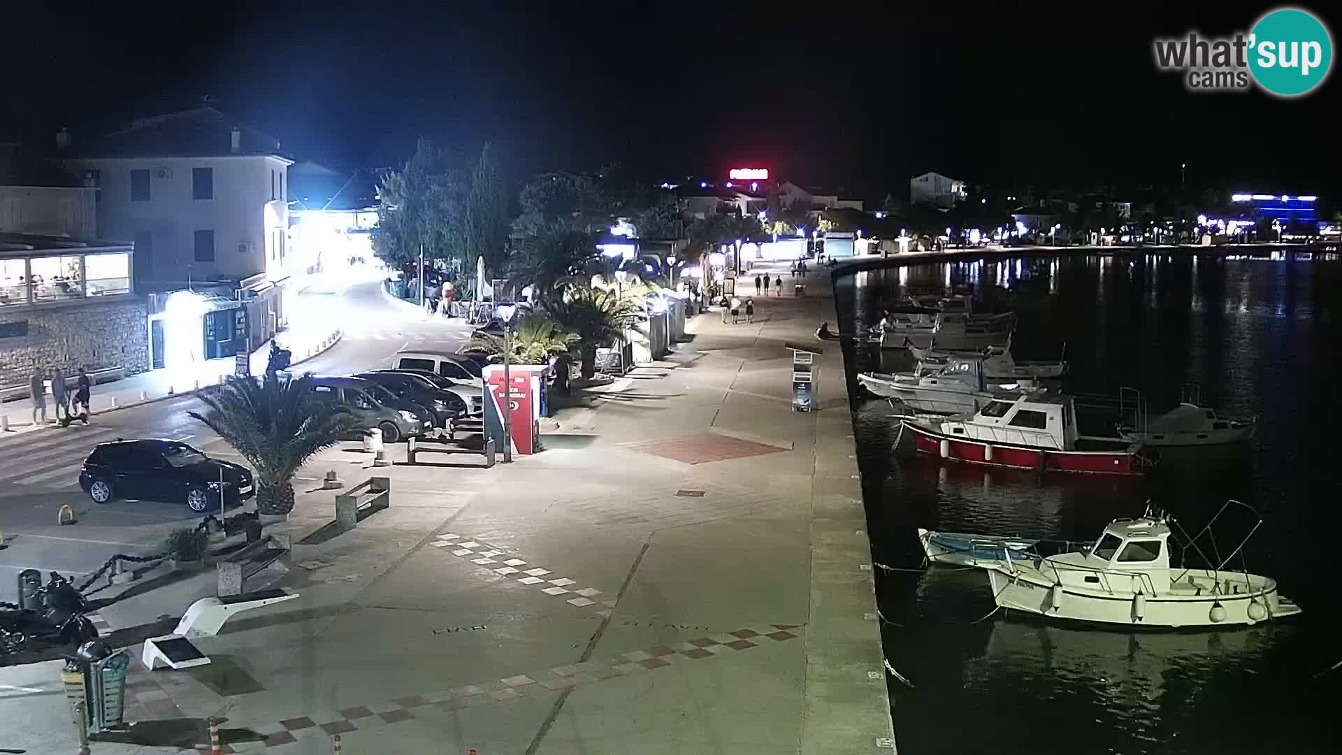 Webcam Novalja seaside promenade