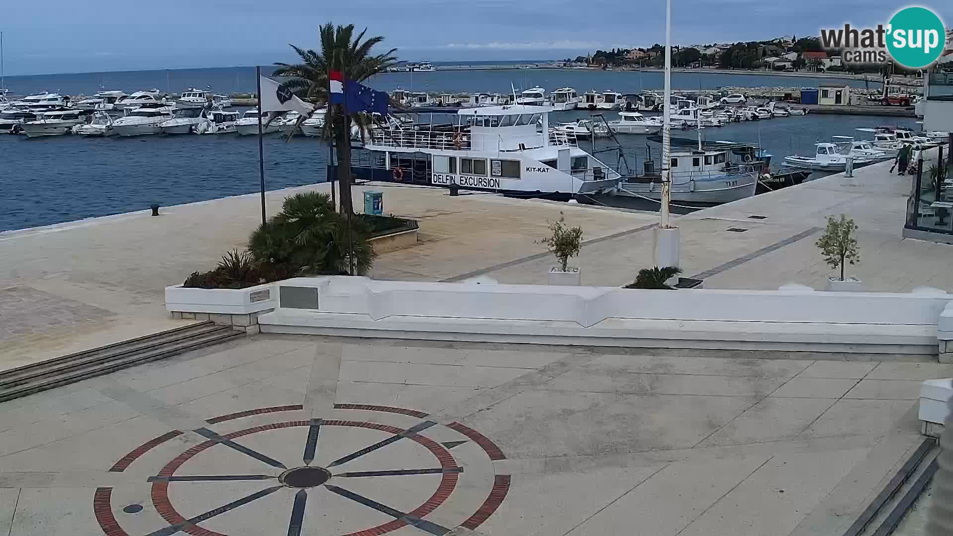 Webcam Novalja seaside promenade