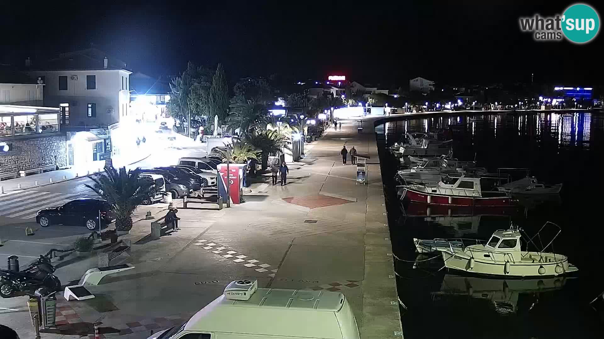 Novalja spletna kamera promenada