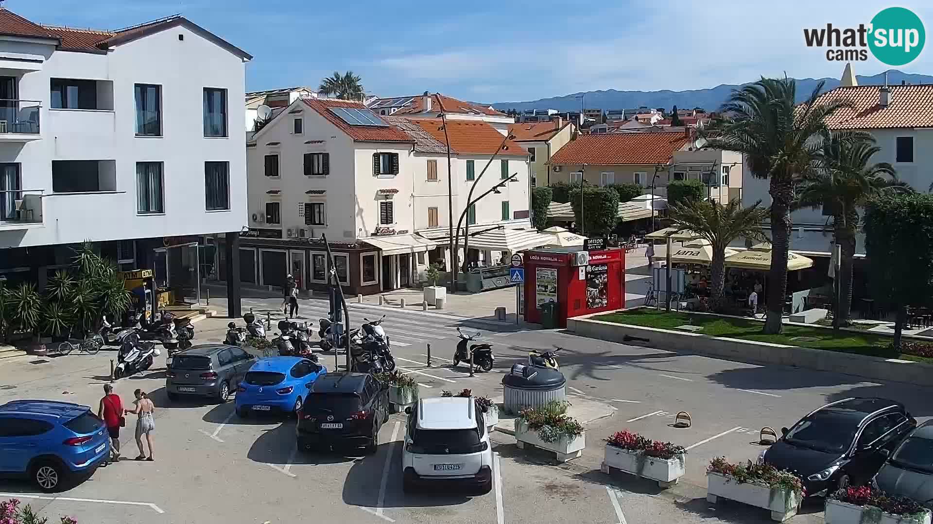 Novalja spletna kamera promenada