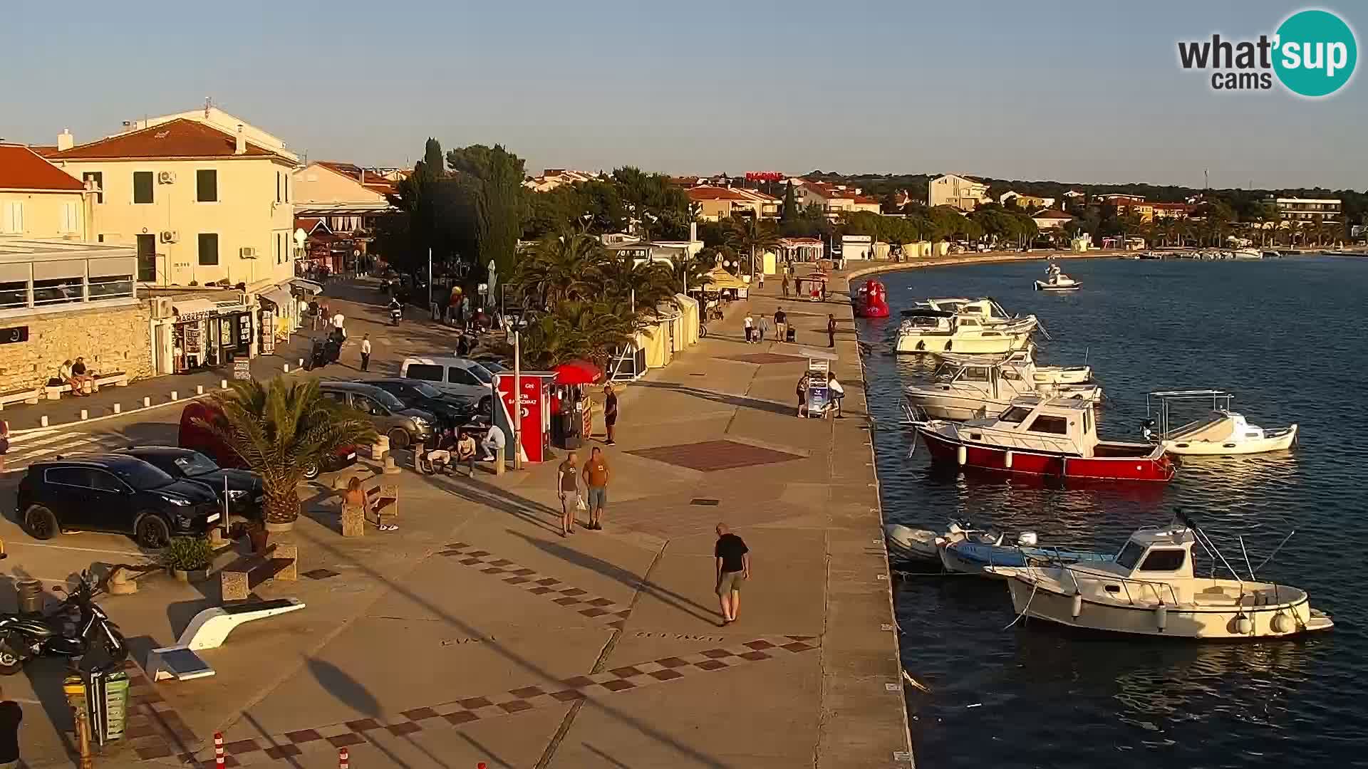 Webcam Novalja seaside promenade