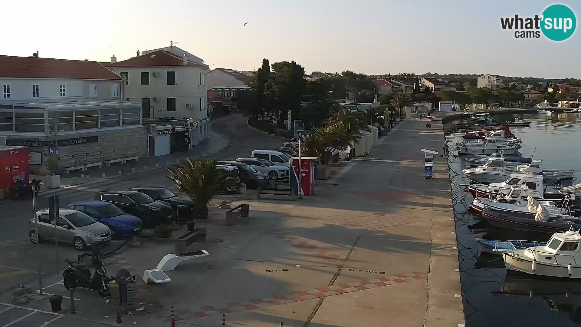 Webcam Novalja seaside promenade