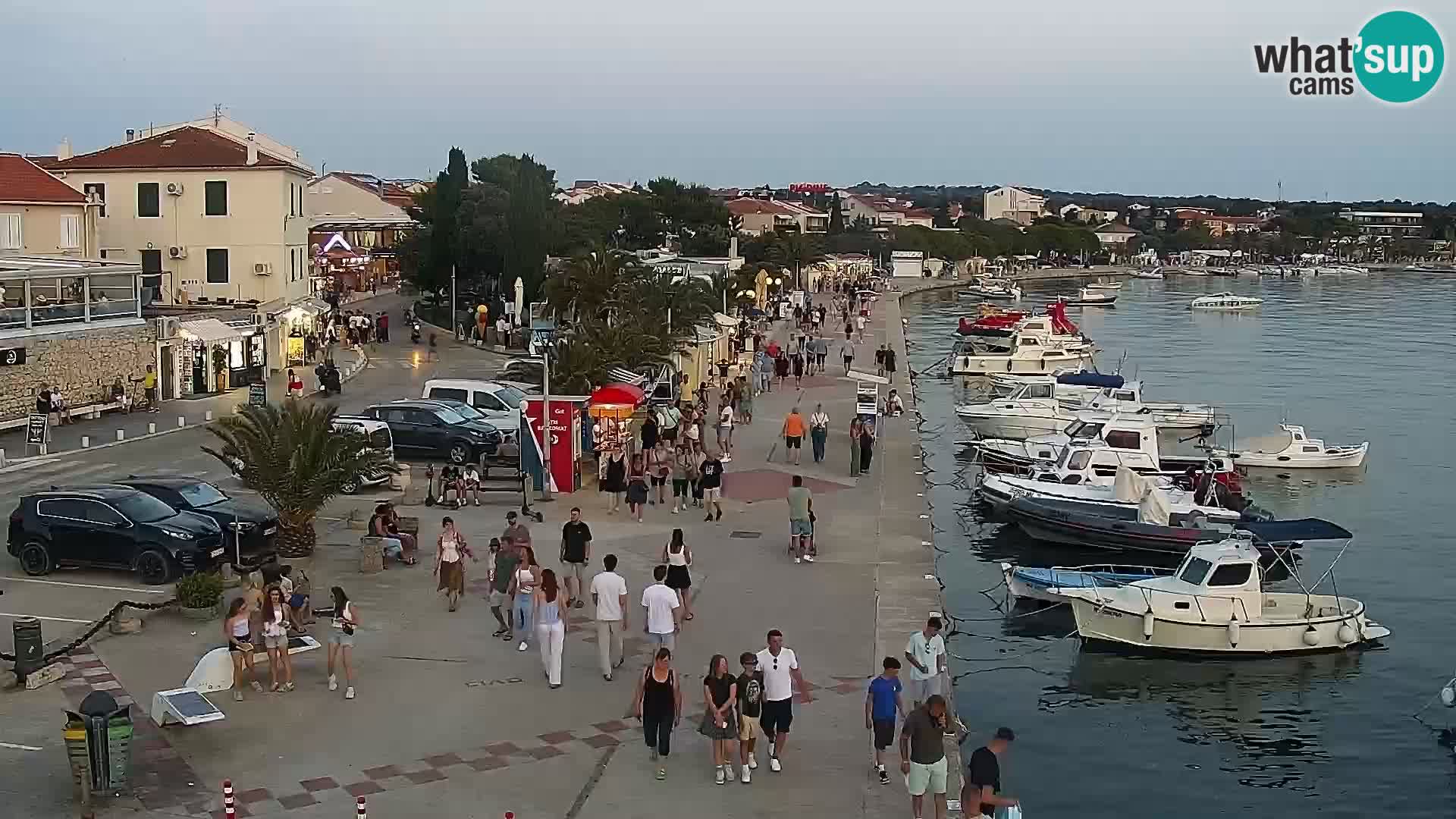 Webcam Novalja seaside promenade