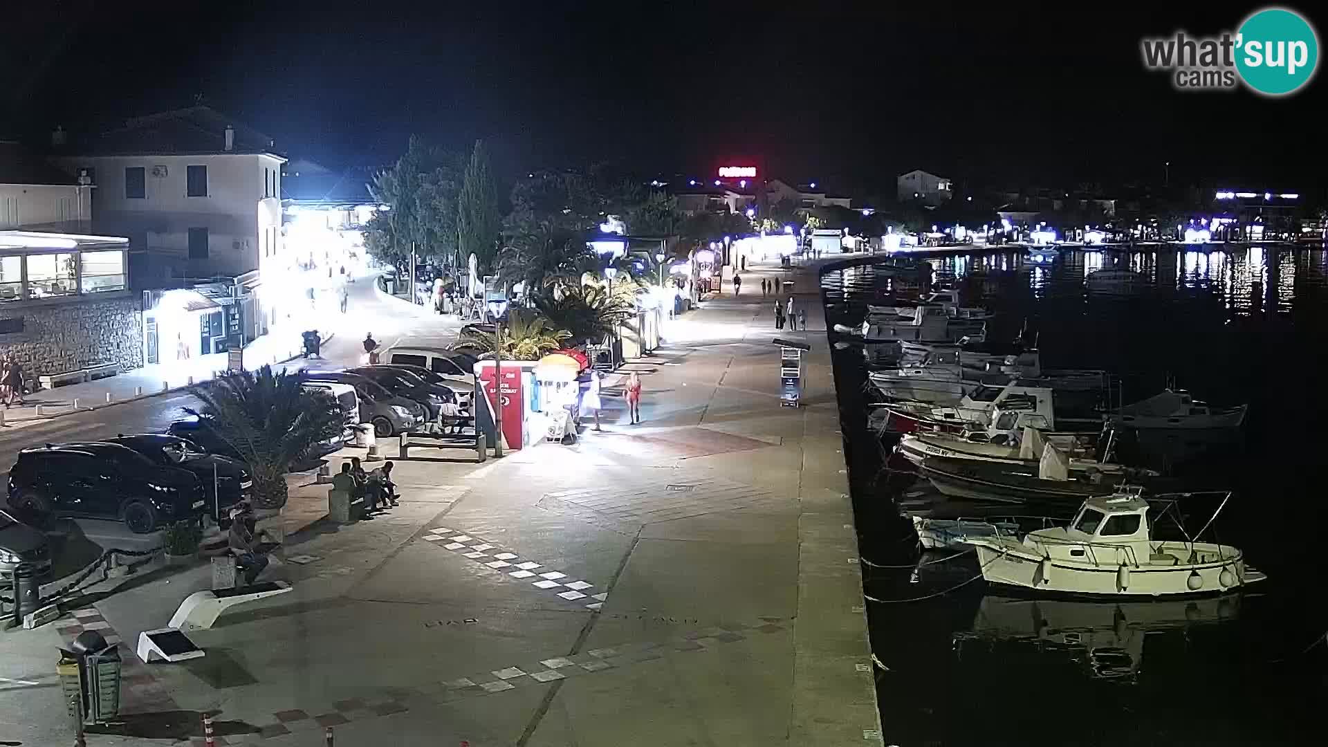 Webcam Novalja seaside promenade