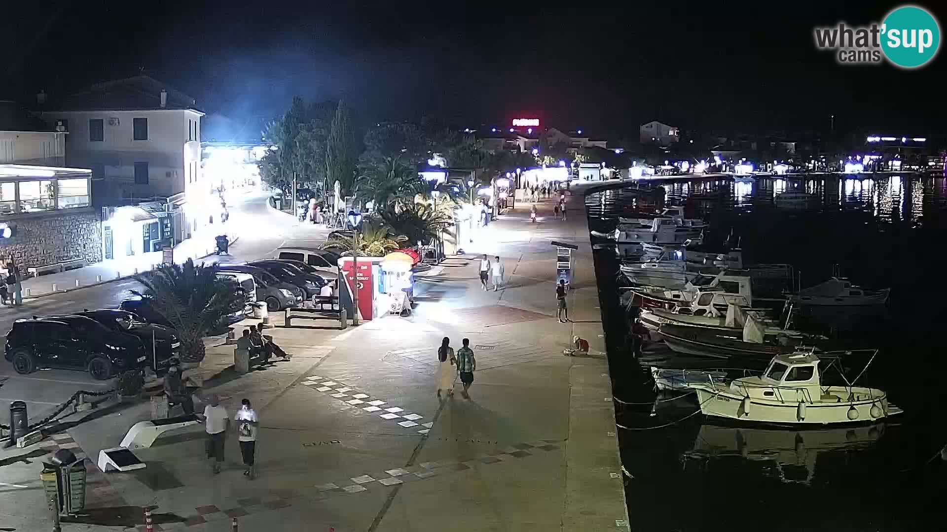 Webcam Novalja seaside promenade