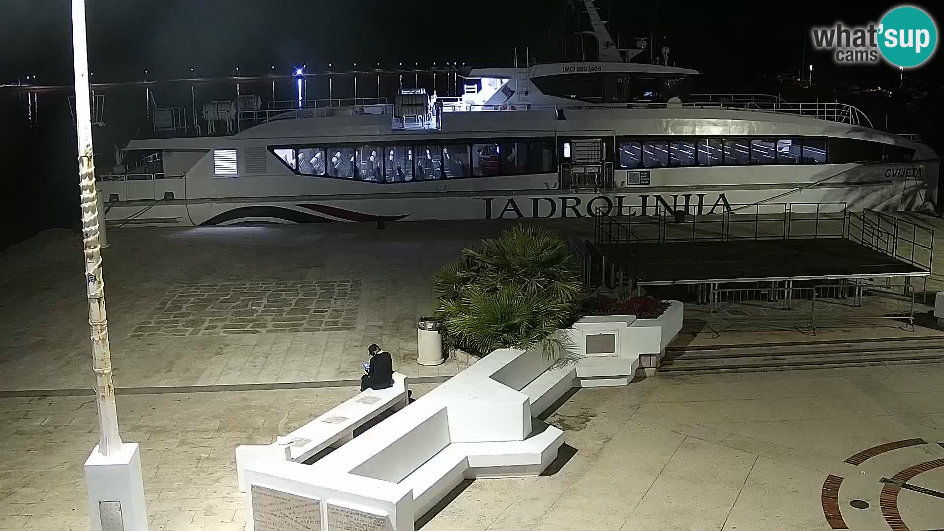 Webcam Novalja seaside promenade