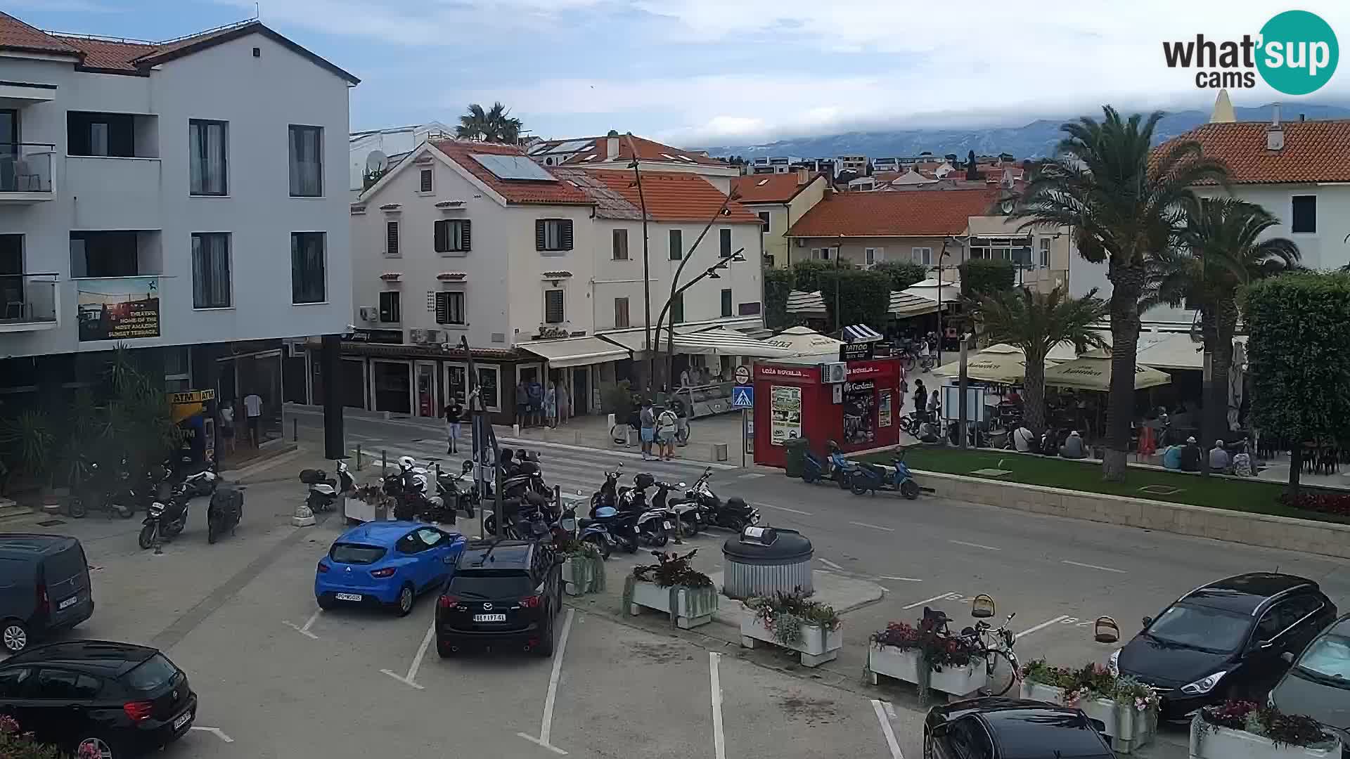 Webcam Novalja seaside promenade