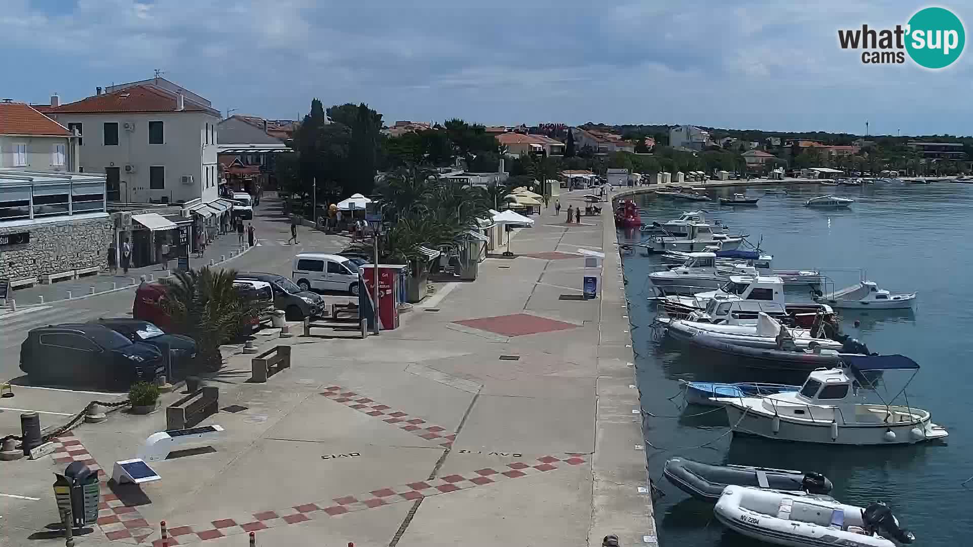 Webcam Novalja seaside promenade