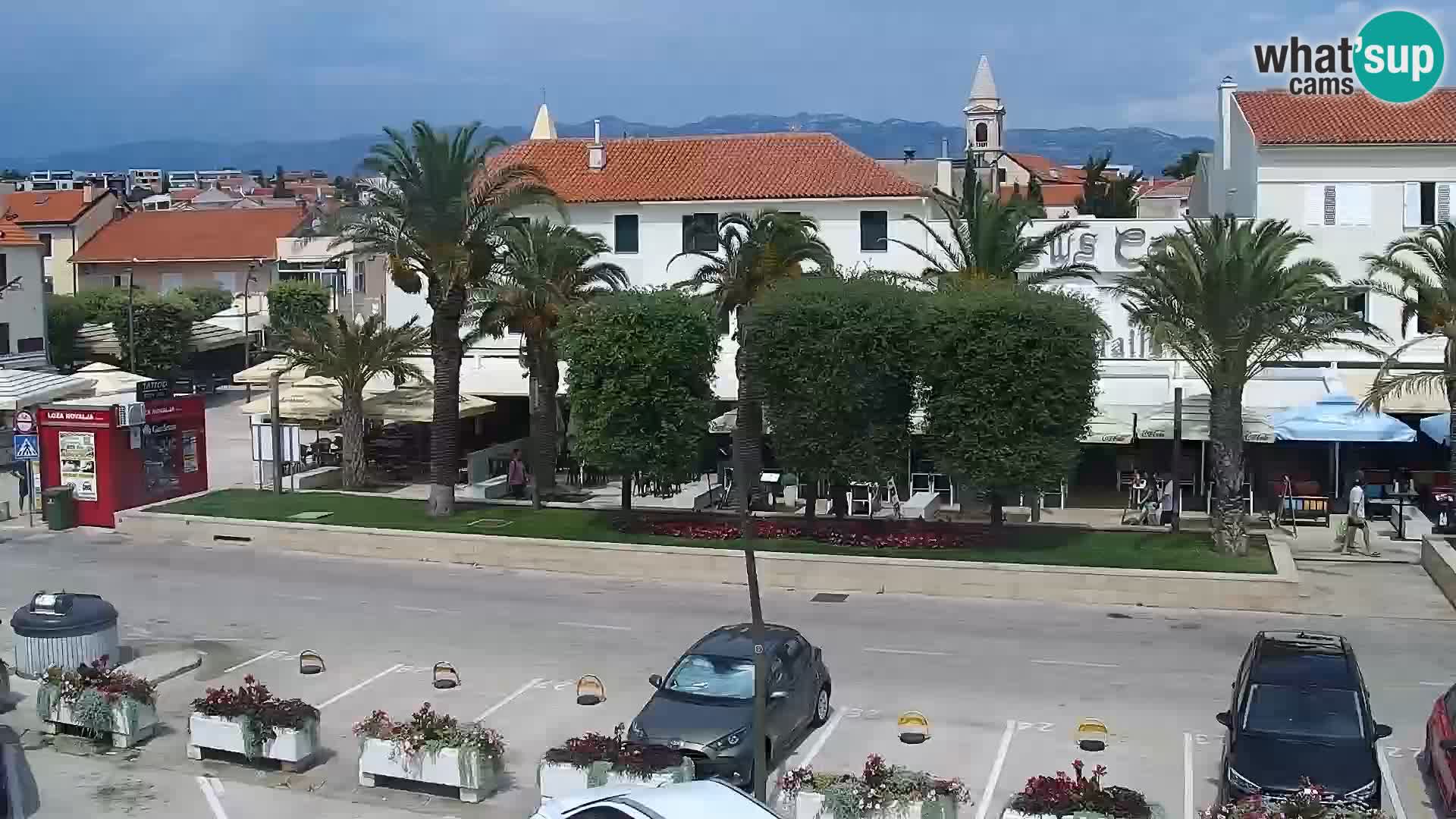 Webcam Novalja seaside promenade