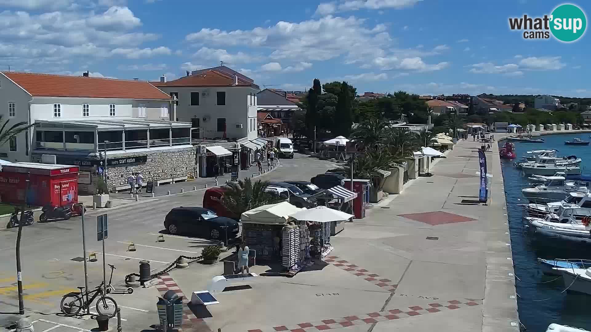 Webcam Novalja seaside promenade