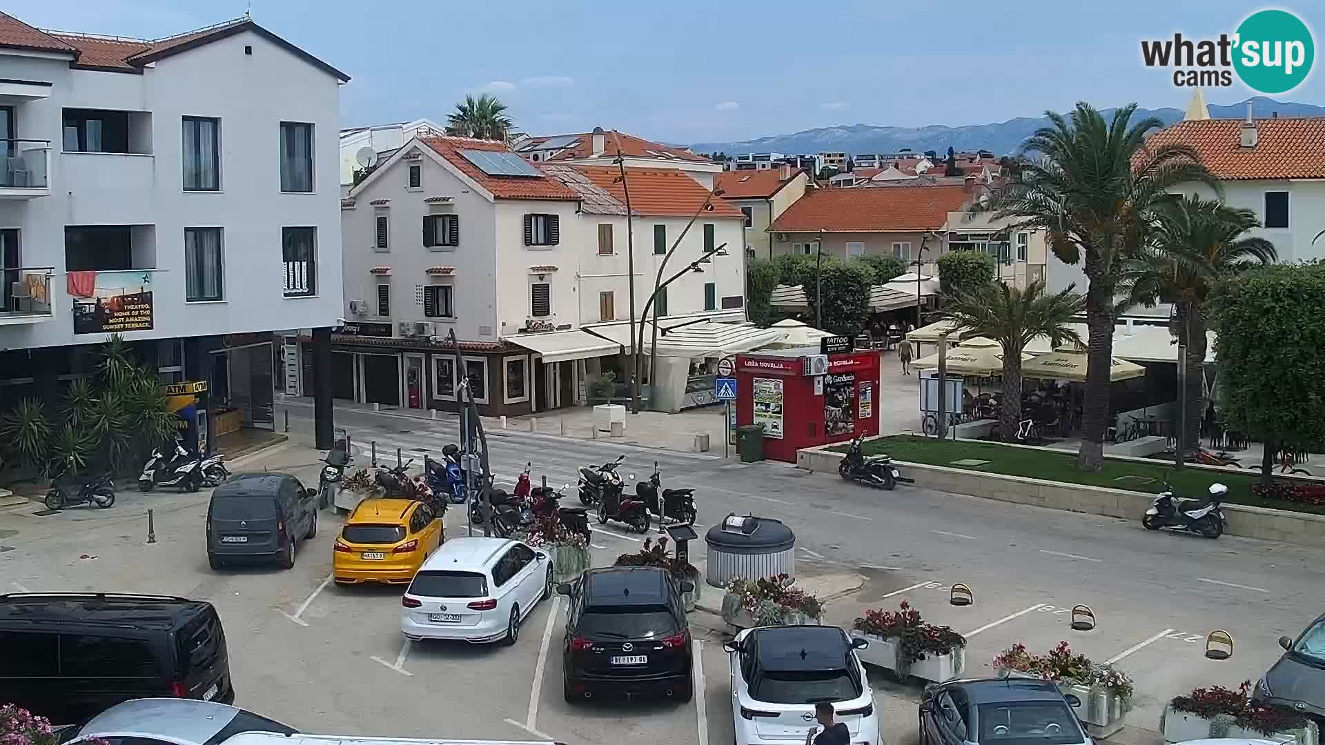 Webcam Novalja seaside promenade