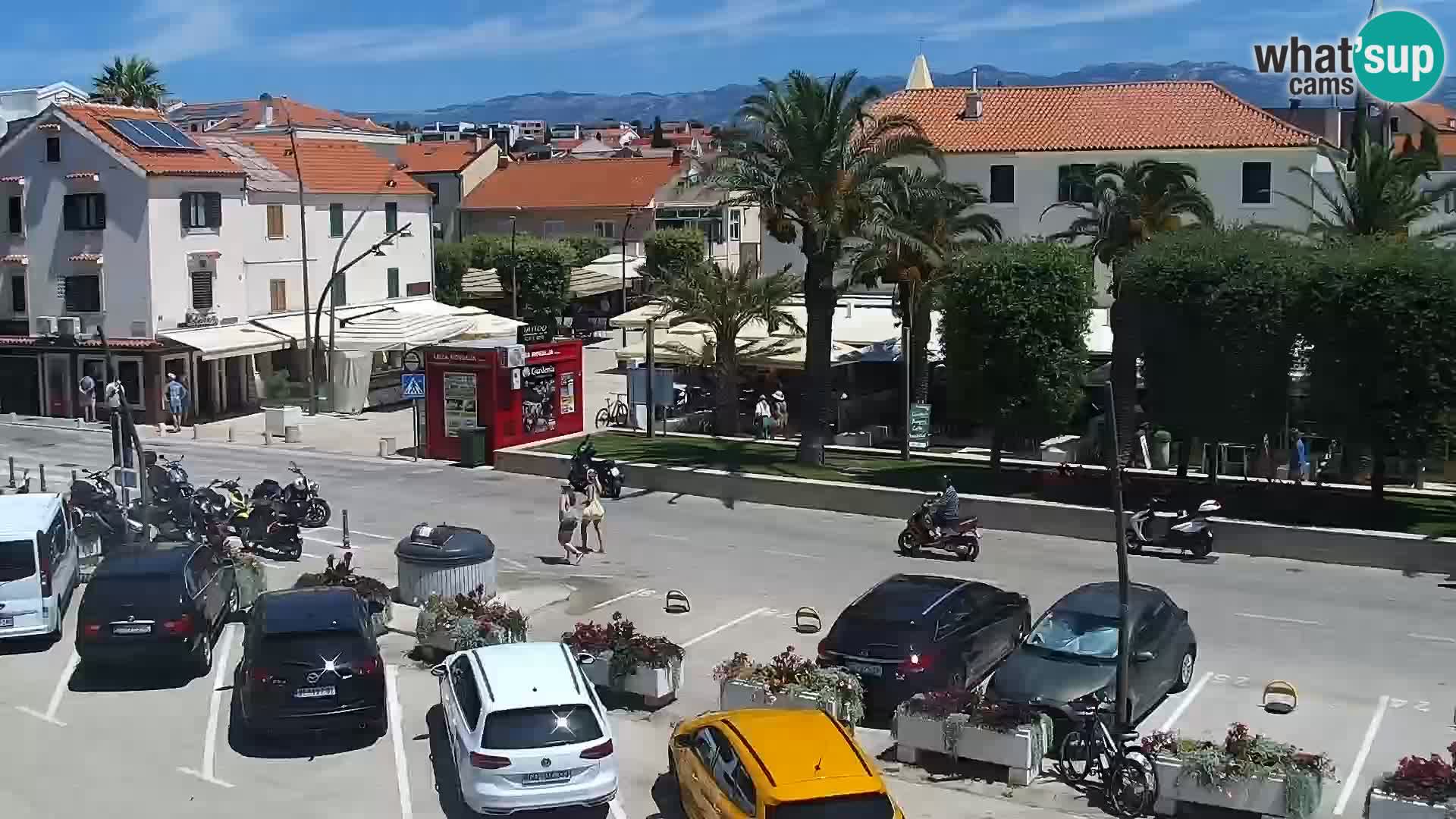 Webcam Novalja seaside promenade