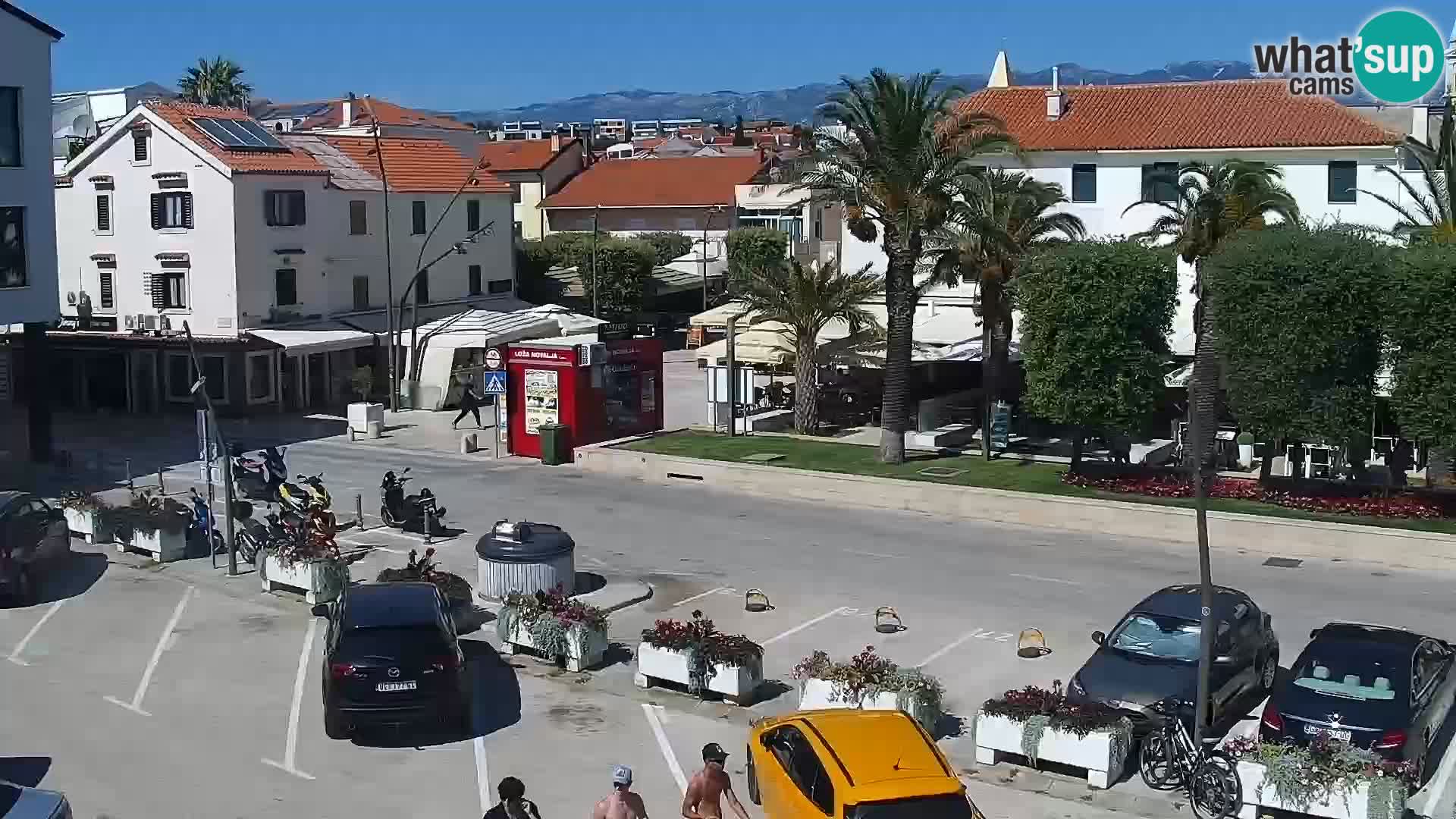 Webcam Novalja seaside promenade