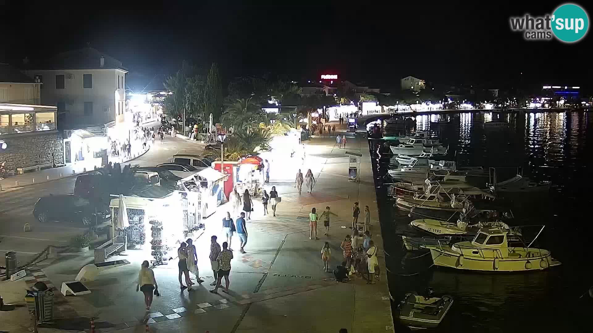 Webcam Novalja seaside promenade