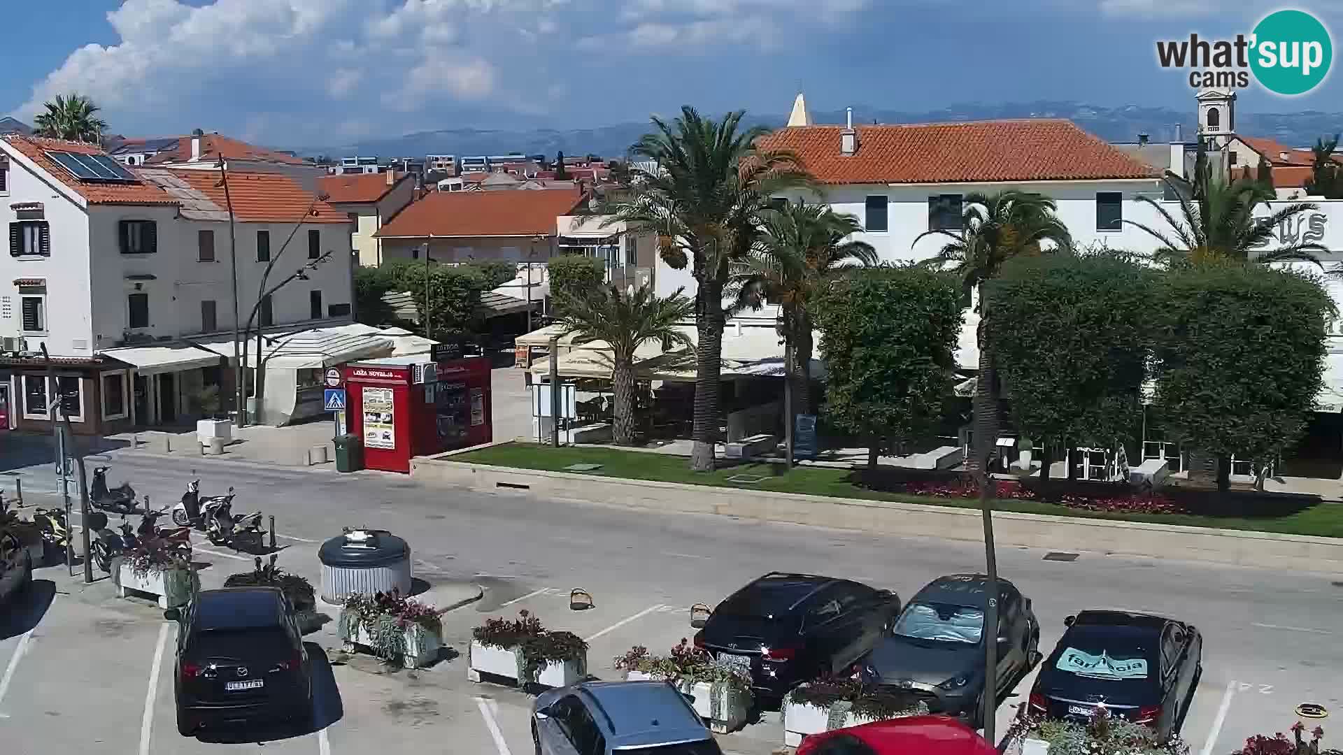 Webcam Novalja seaside promenade