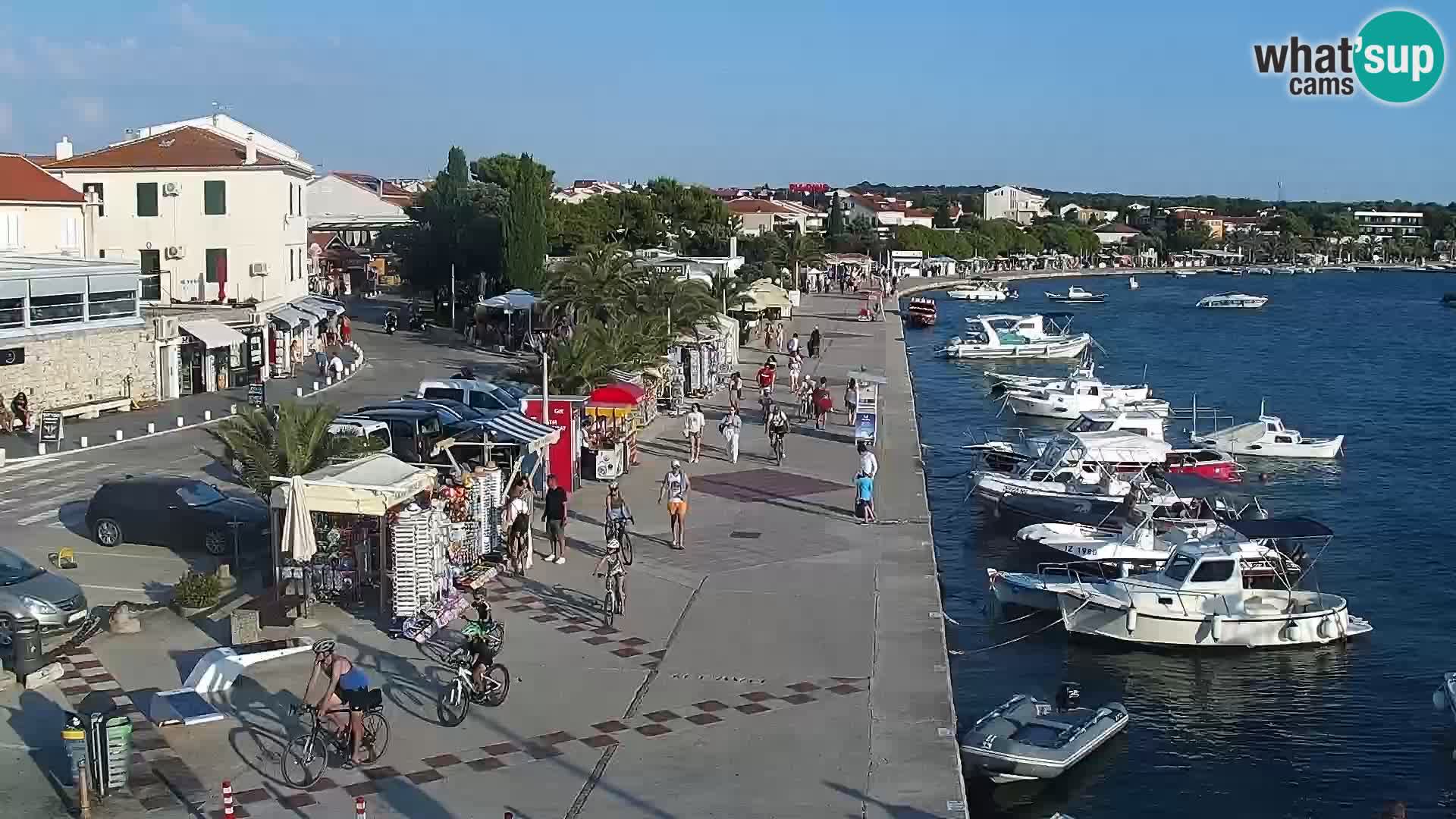 Webcam Novalja seaside promenade