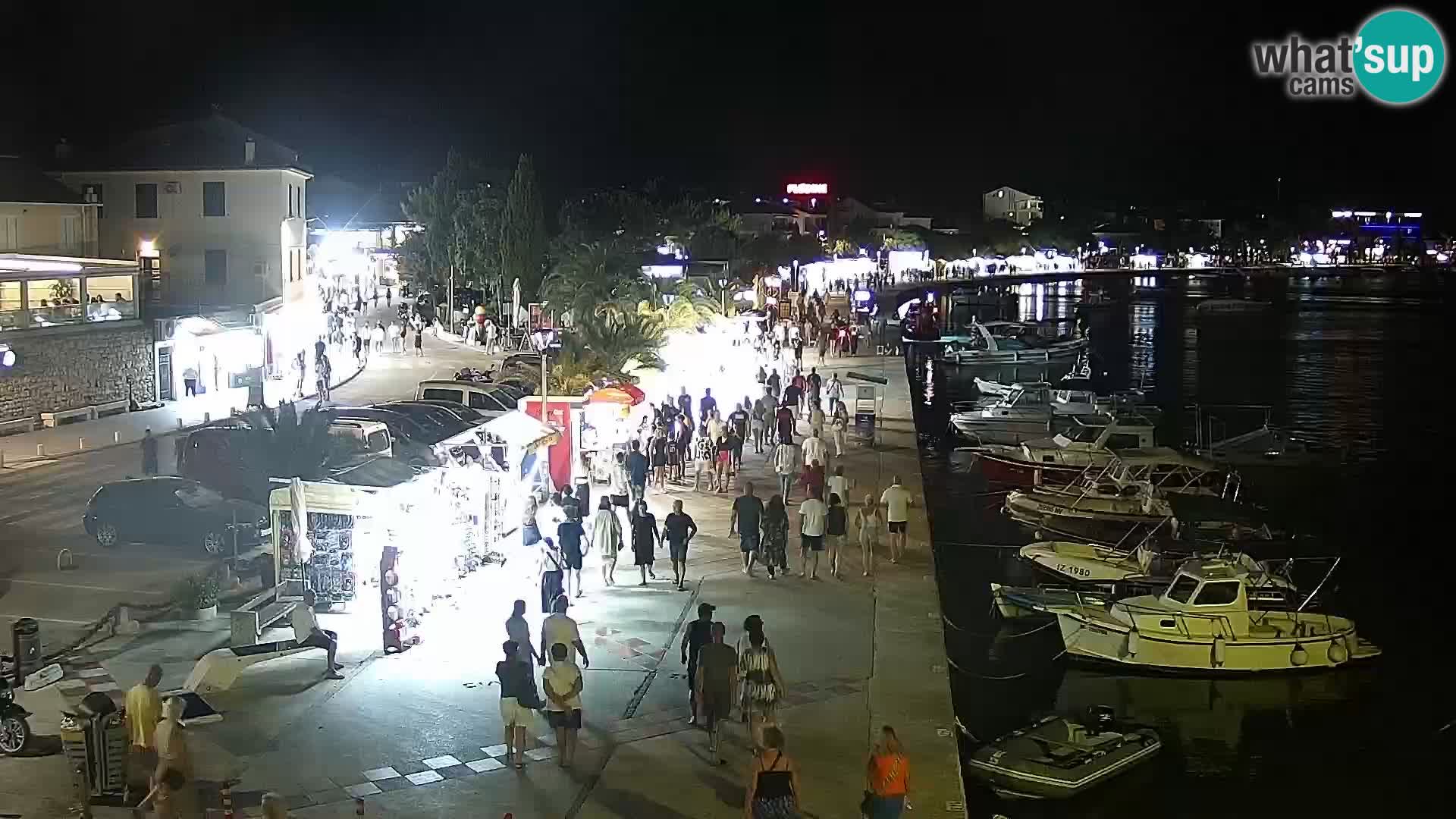 Webcam Novalja seaside promenade